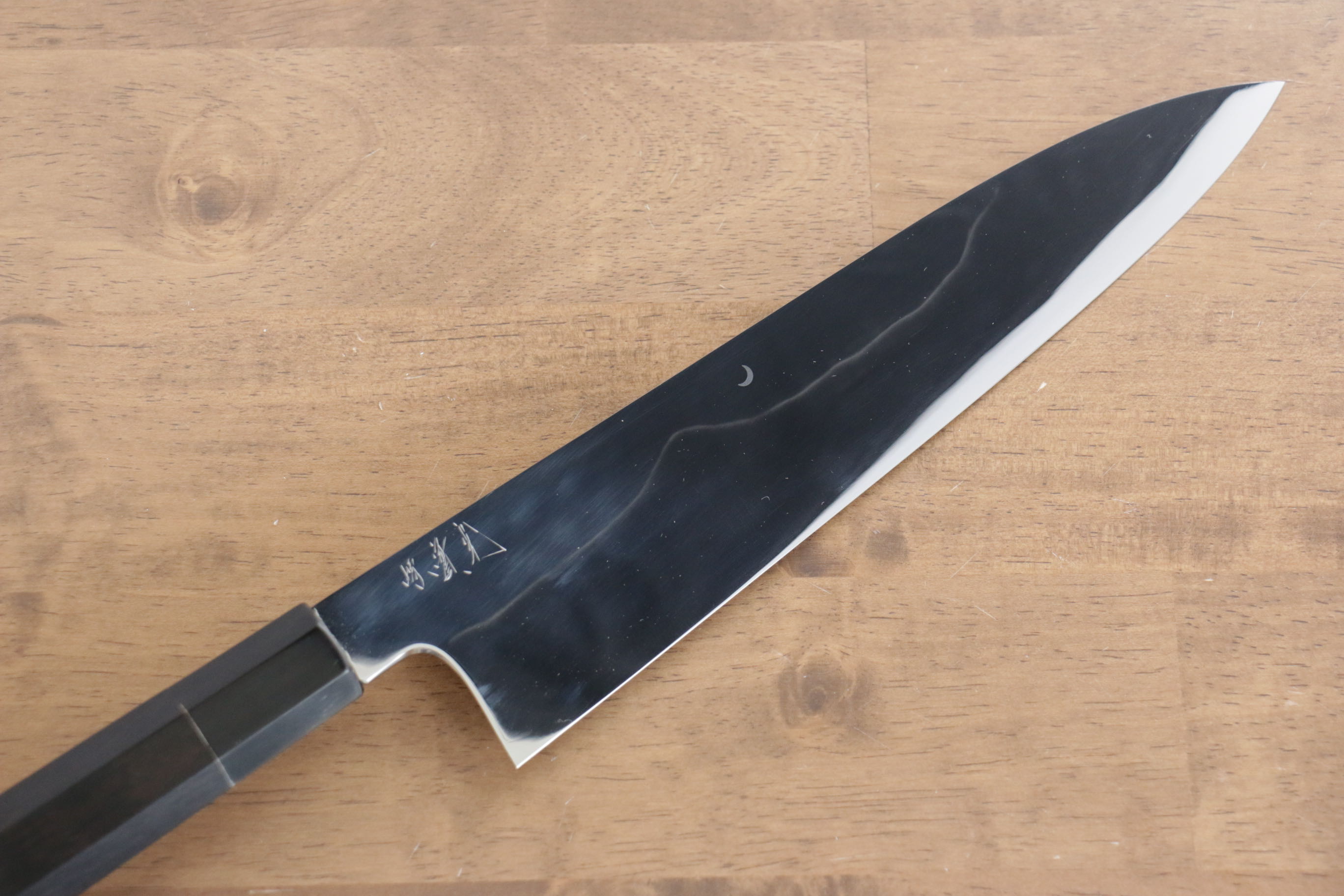 Jikko Fujisan Honyaki White Steel No.3 Gyuto 240mm Ebony Wood Handle Kasumi - Japanny - Best Japanese Knife