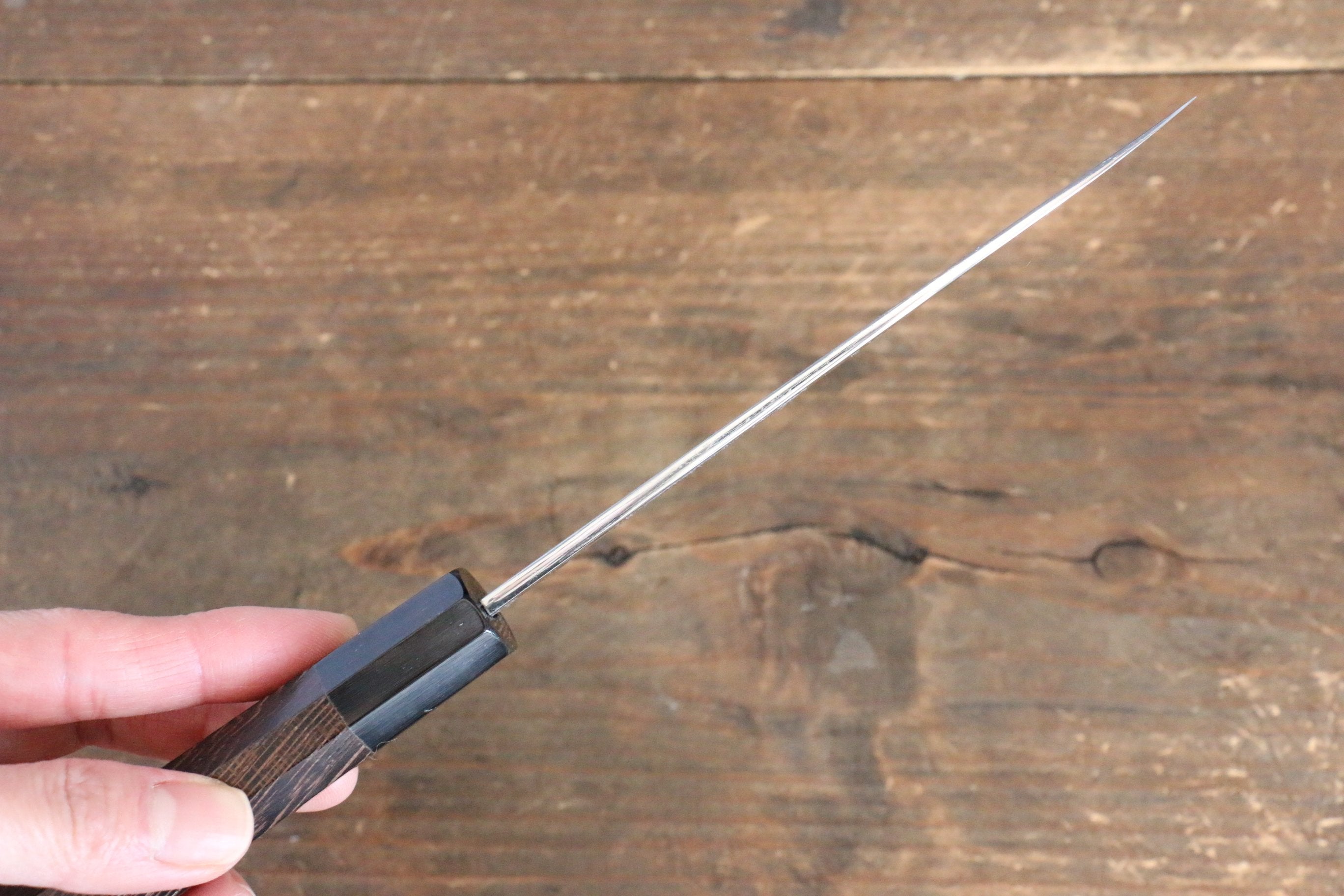 Sakai Takayuki Honyaki White Steel No.2 Baran 120mm Wenge Handle with Sheath - Japanny - Best Japanese Knife