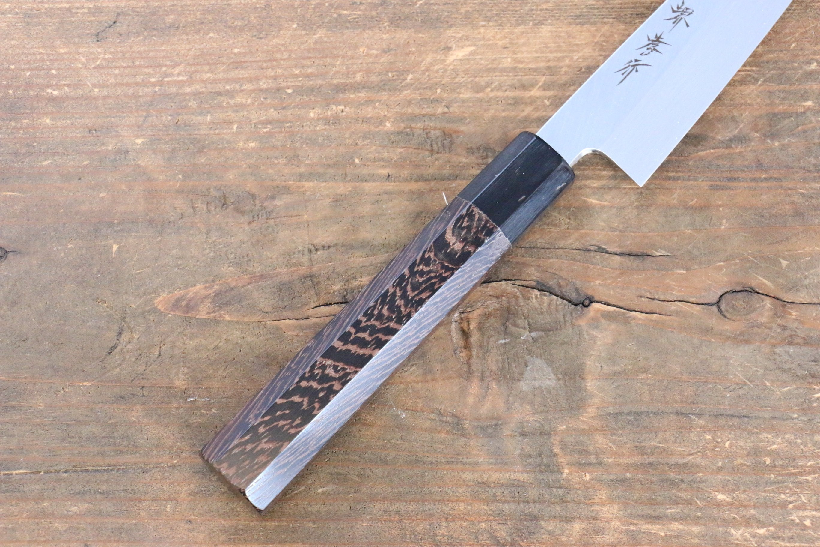 Sakai Takayuki Honyaki White Steel No.2 Baran 120mm Wenge Handle with Sheath - Japanny - Best Japanese Knife