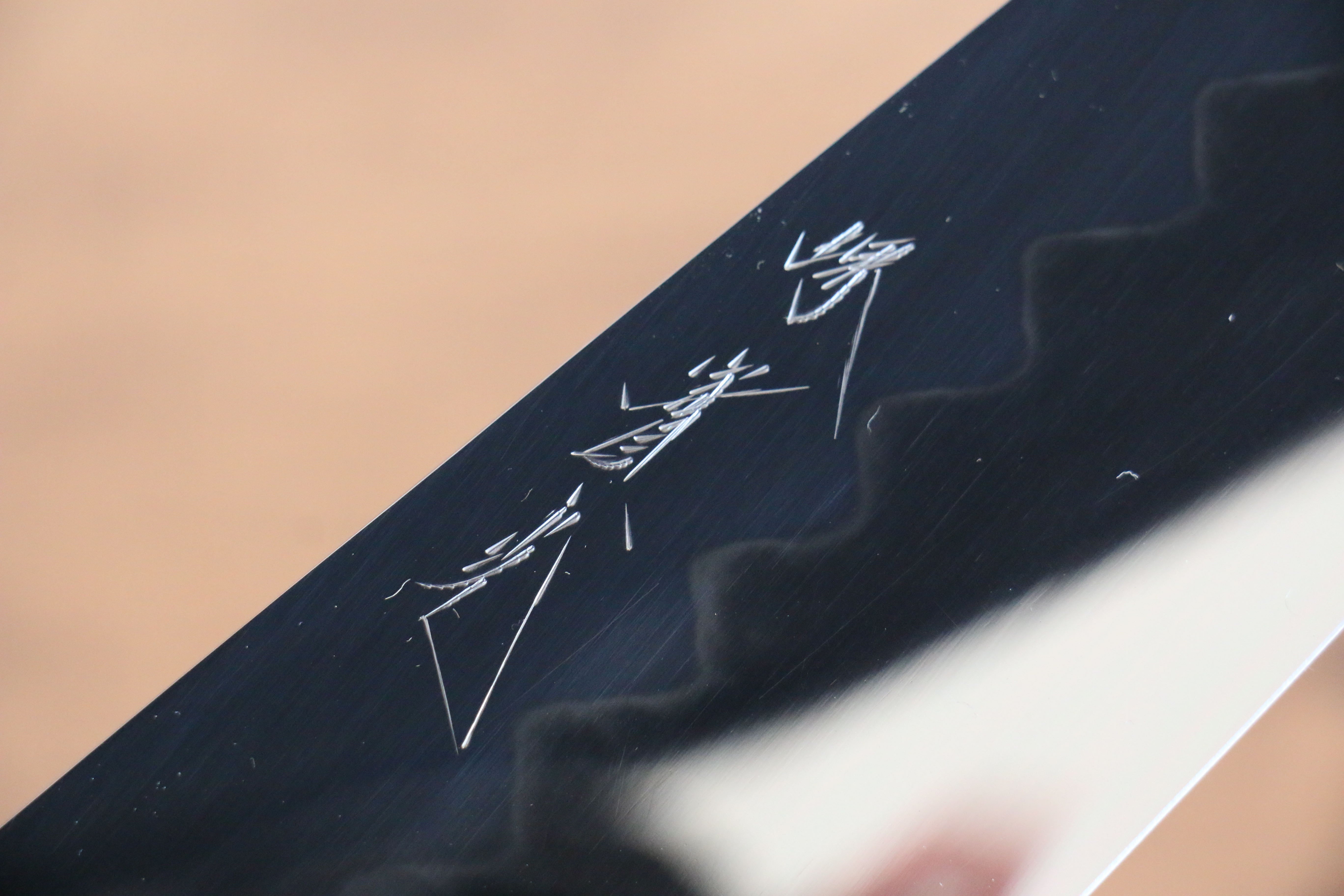 Jikko Honyaki White Steel No.3 Mirrored Finish Gyuto 210mm Ebony Wood Handle - Japanny - Best Japanese Knife