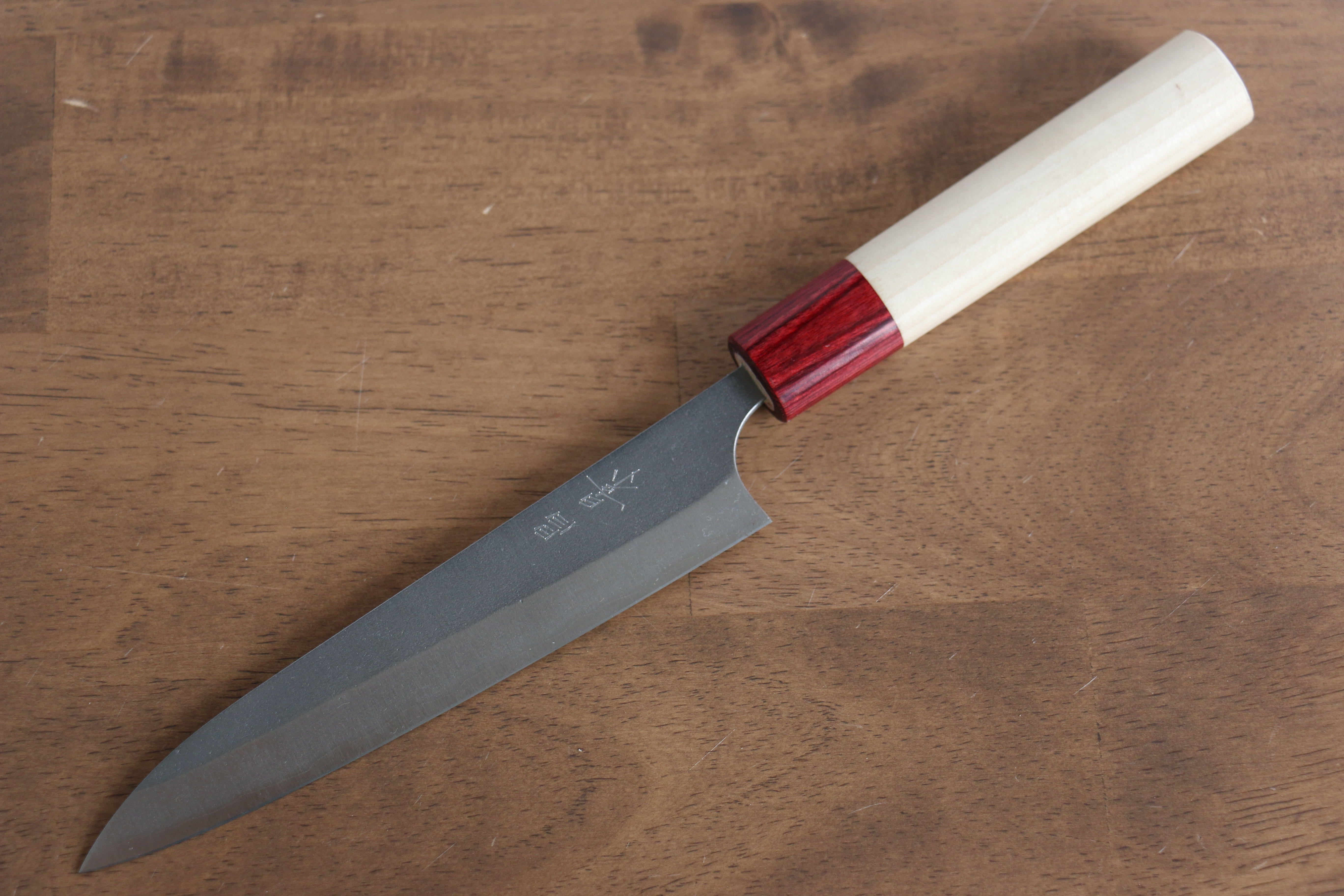 Masakage Yuki White Steel No.2 Nashiji Petty-Utility 120mm Magnolia Handle - Japanny - Best Japanese Knife