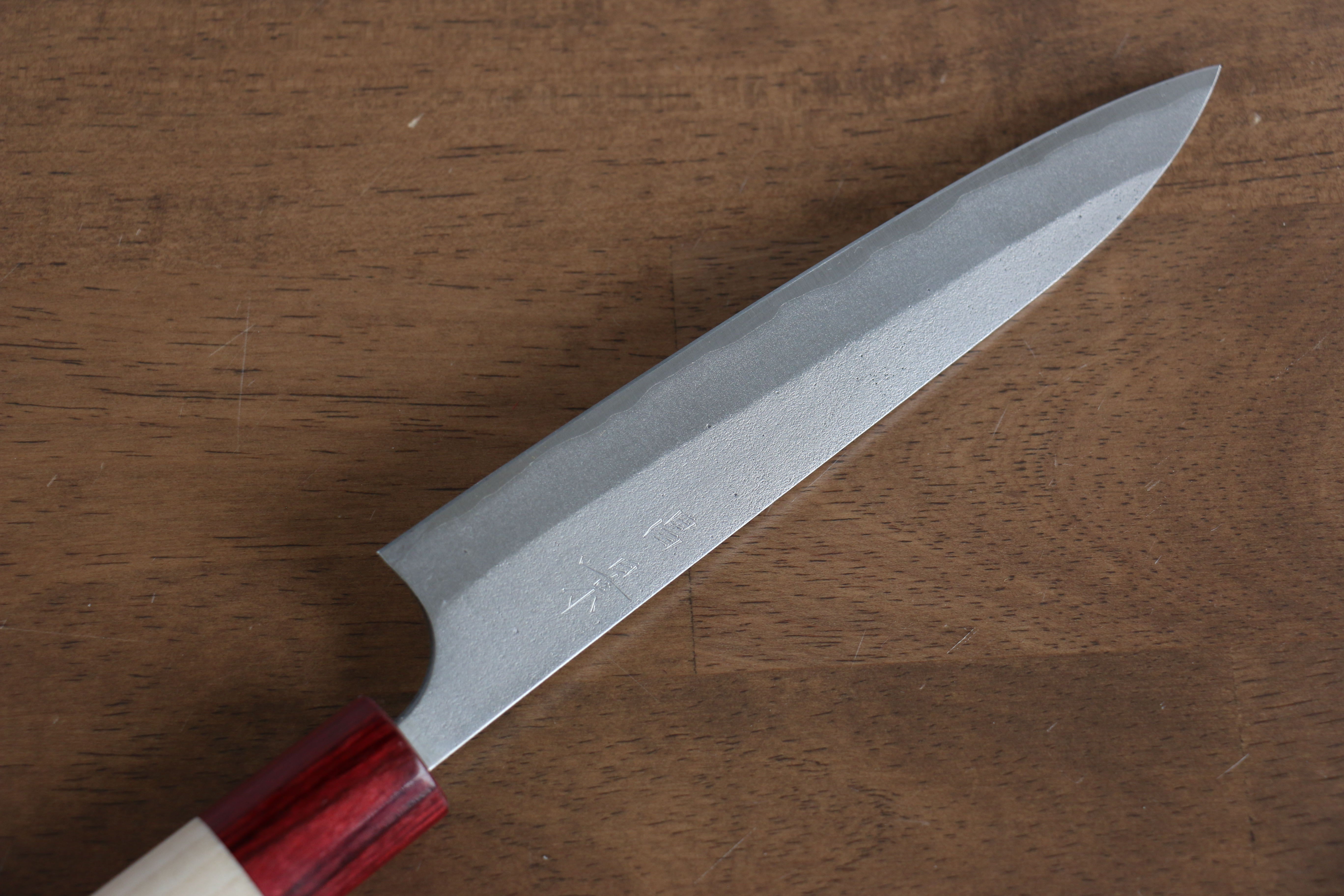 Masakage Yuki White Steel No.2 Nashiji Petty-Utility 120mm Magnolia Handle - Japanny - Best Japanese Knife