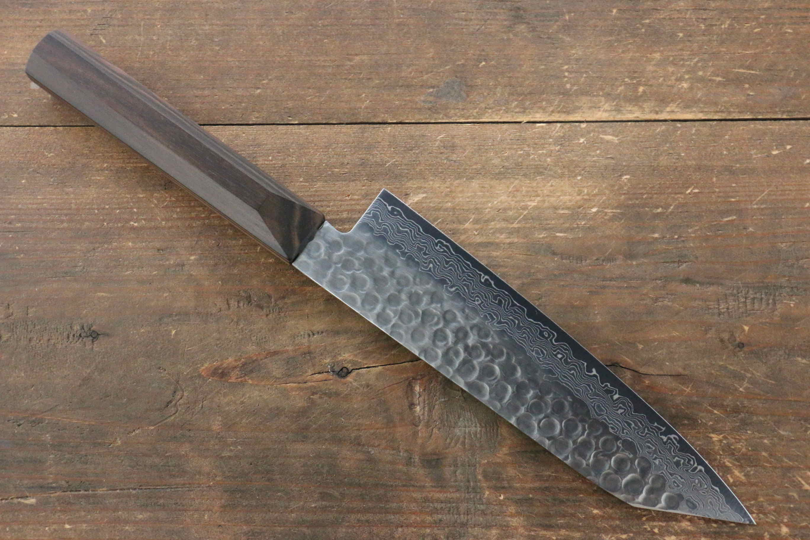 Jikko VG10 17 Layer Santoku 170mm Ebony Wood Handle - Japanny - Best Japanese Knife