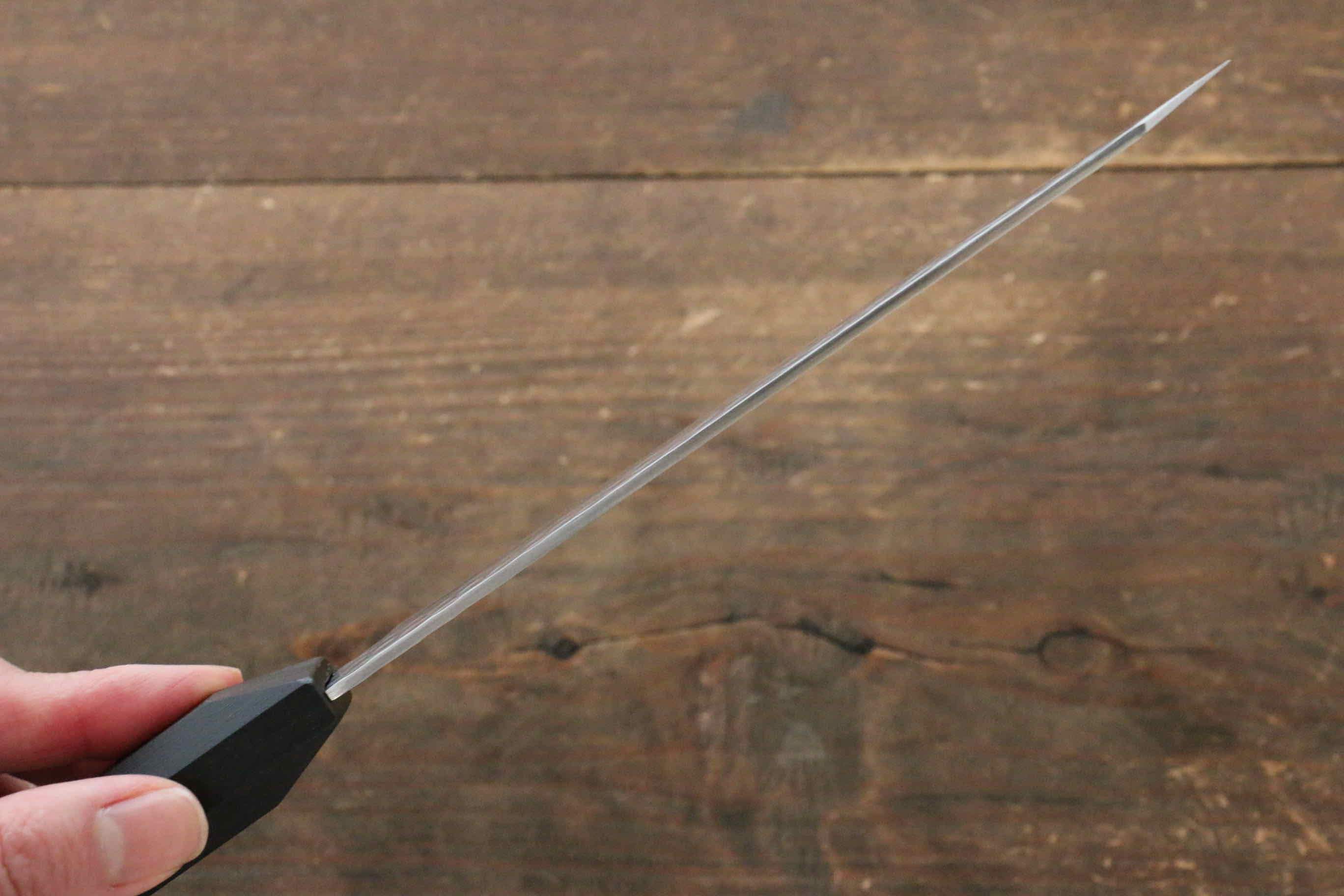 Jikko VG10 17 Layer Kiritsuke Petty-Utility 140mm Ebony Wood Handle - Japanny - Best Japanese Knife