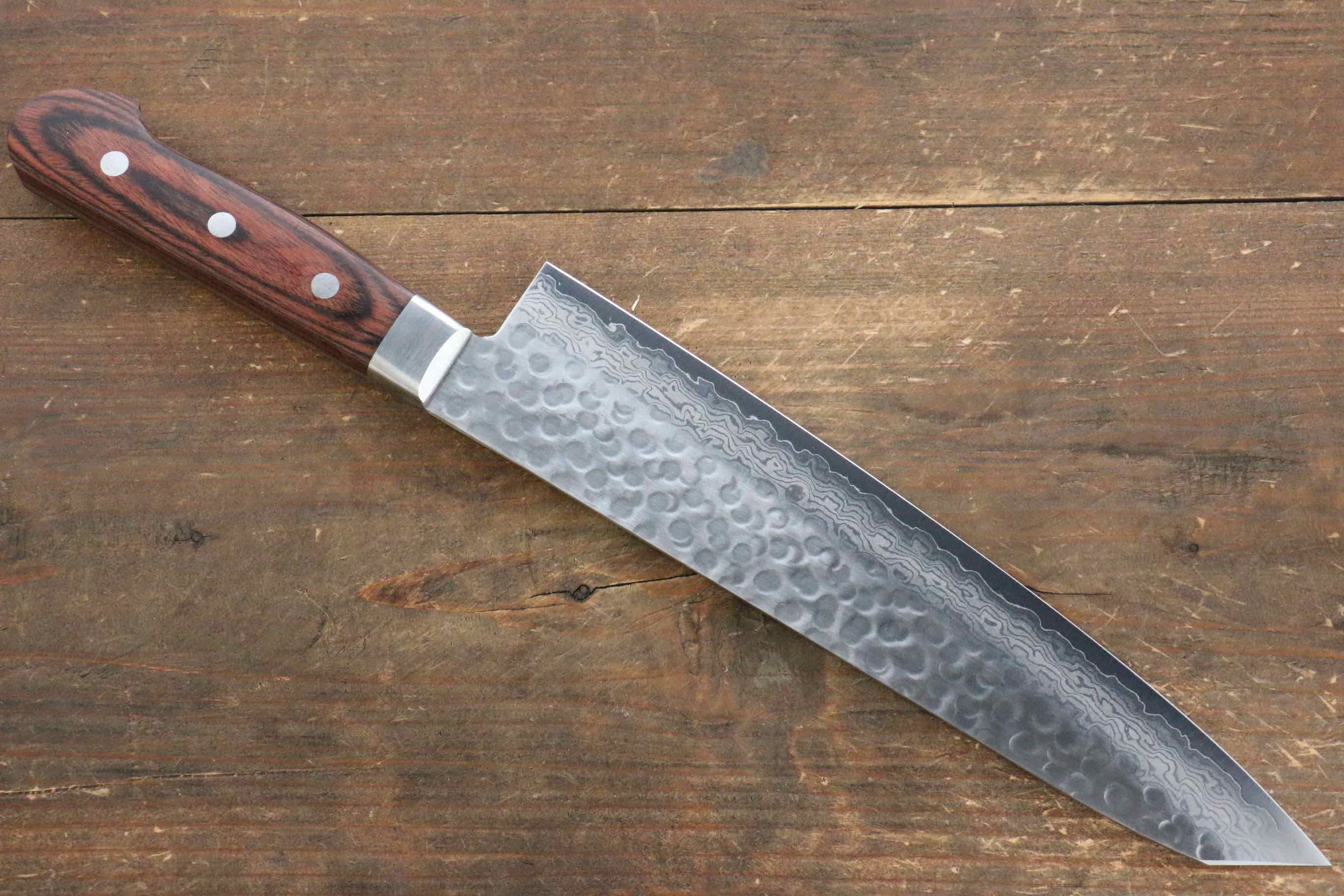 Jikko VG10 17 Layer Kiritsuke Gyuto 230mm Mahogany Handle - Japanny - Best Japanese Knife