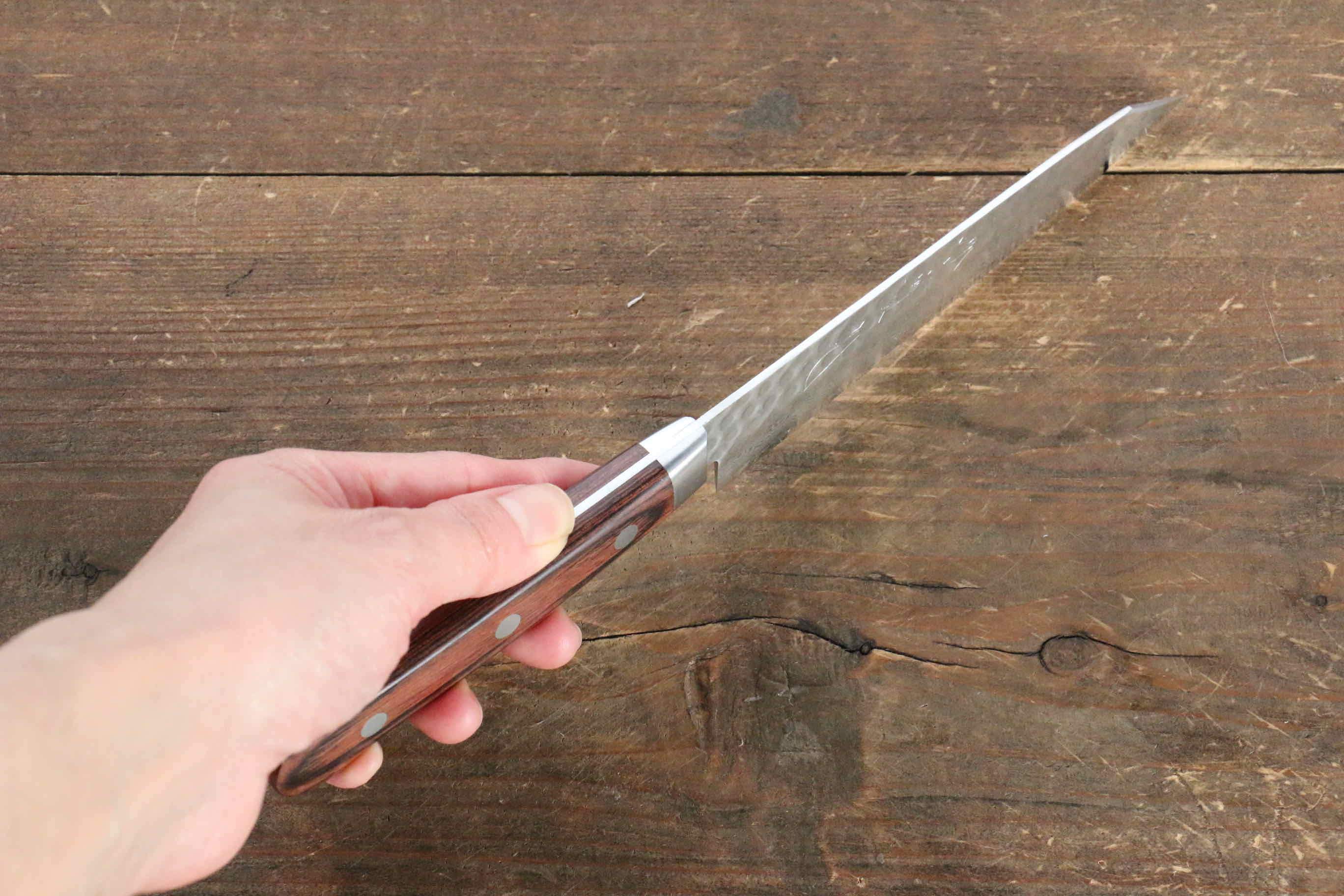 Jikko VG10 17 Layer Kiritsuke Petty-Utility 125mm Mahogany Handle - Japanny - Best Japanese Knife