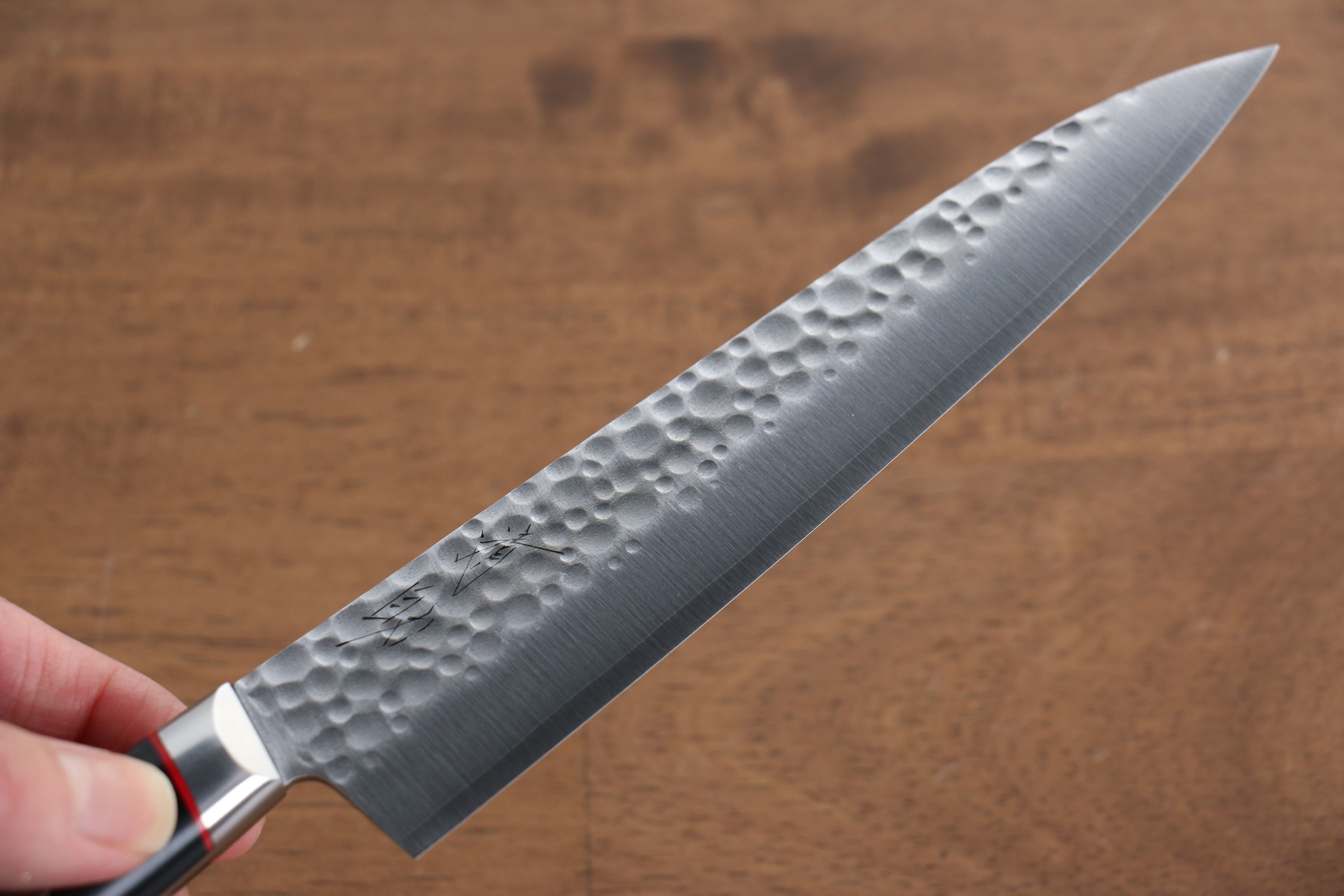 Seisuke PRO-J VG10 Hammered Petty-Utility 150mm Black Micarta Handle - Japanny - Best Japanese Knife