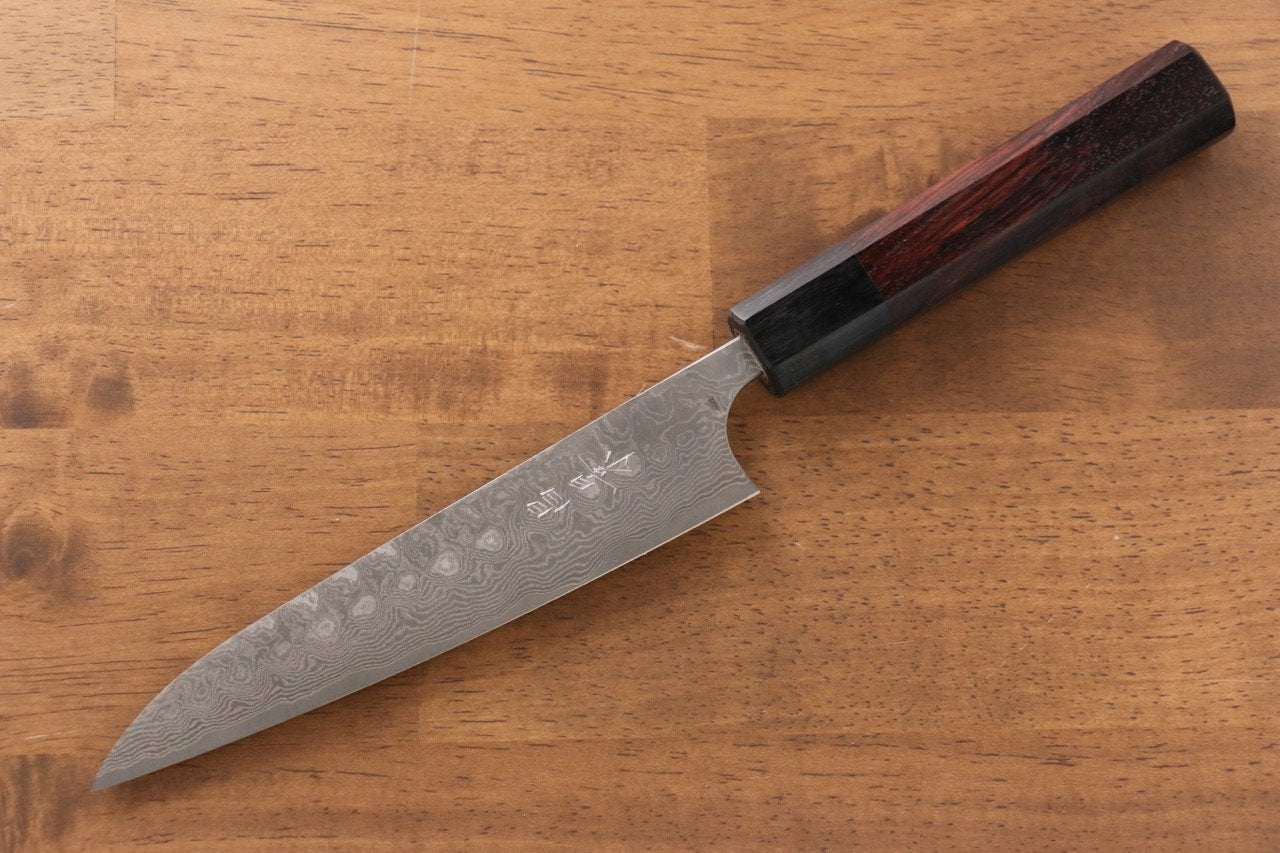 Masakage Kumo VG10 Damascus Petty-Utility 150mm Shitan Handle - Japanny - Best Japanese Knife