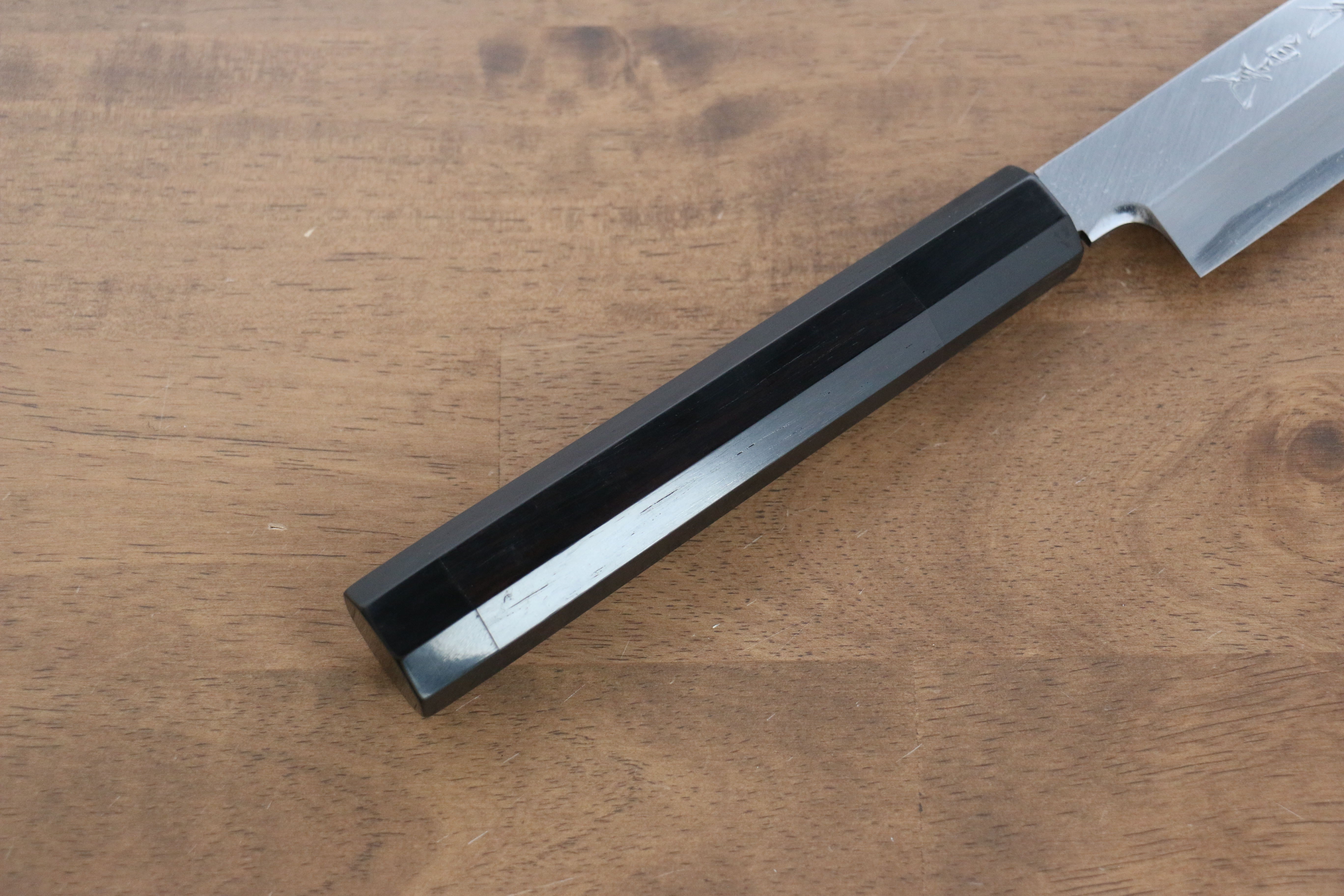 Sakai Takayuki Zangetsu White Steel No.1 Sakimaru Yanagiba 330mm Ebony Wood Handle with Sheath - Japanny - Best Japanese Knife