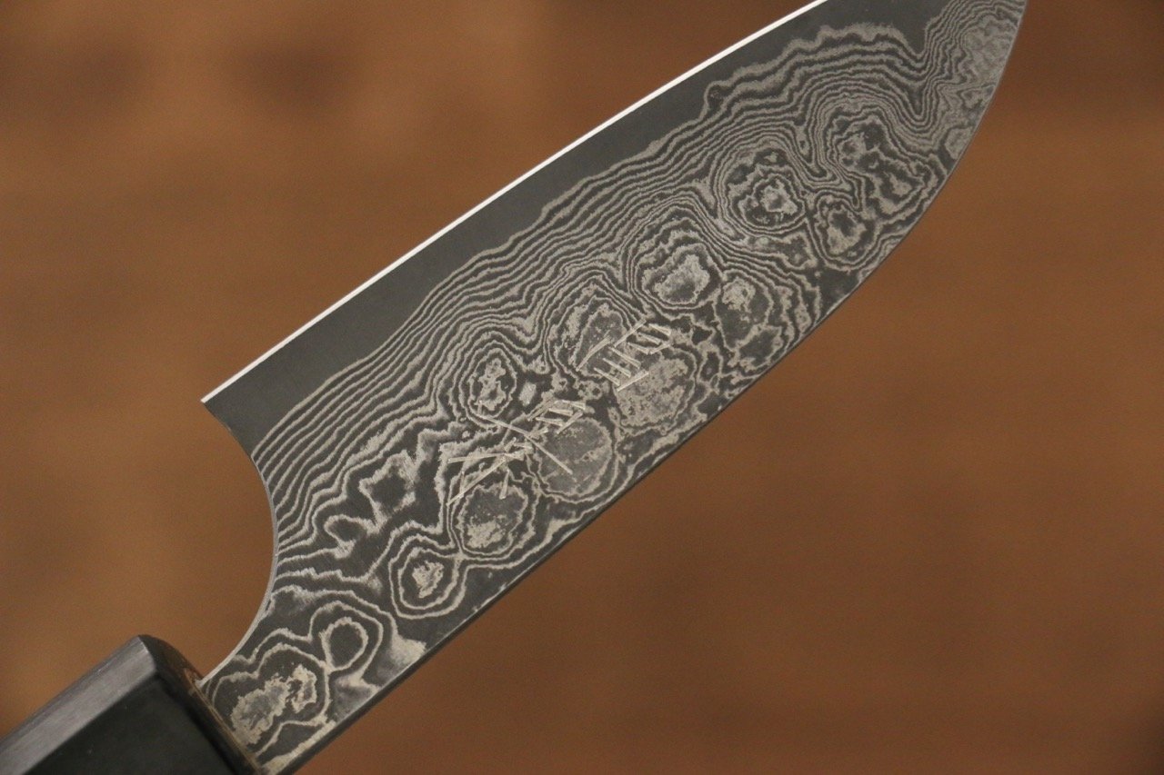 Masakage Kumo VG10 Damascus Petty-Utility 75mm Shitan Handle - Japanny - Best Japanese Knife
