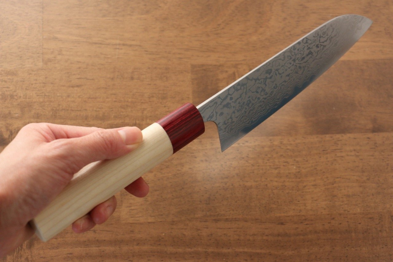 Masakage Kiri VG10 Damascus Santoku 170mm Magnolia Handle - Japanny - Best Japanese Knife
