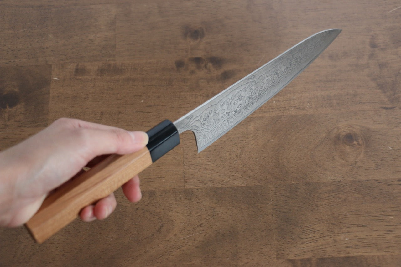 Nao Yamamoto SG2 Damascus Migaki Finished Gyuto 180mm Cherry Wood Handle - Japanny - Best Japanese Knife