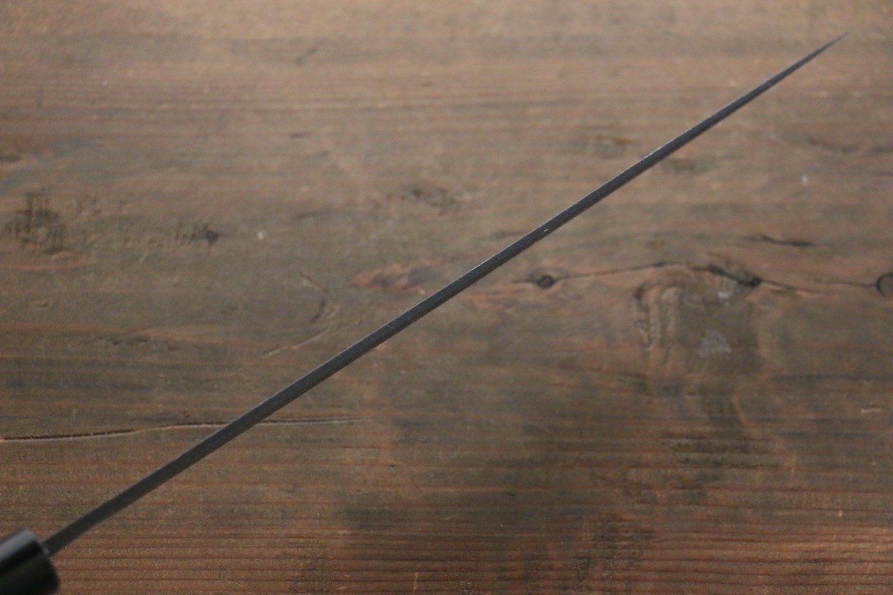 Shungo Ogata White Steel No.2 Kurouchi Damascus Sujihiki 240mm Shitan Handle - Japanny - Best Japanese Knife