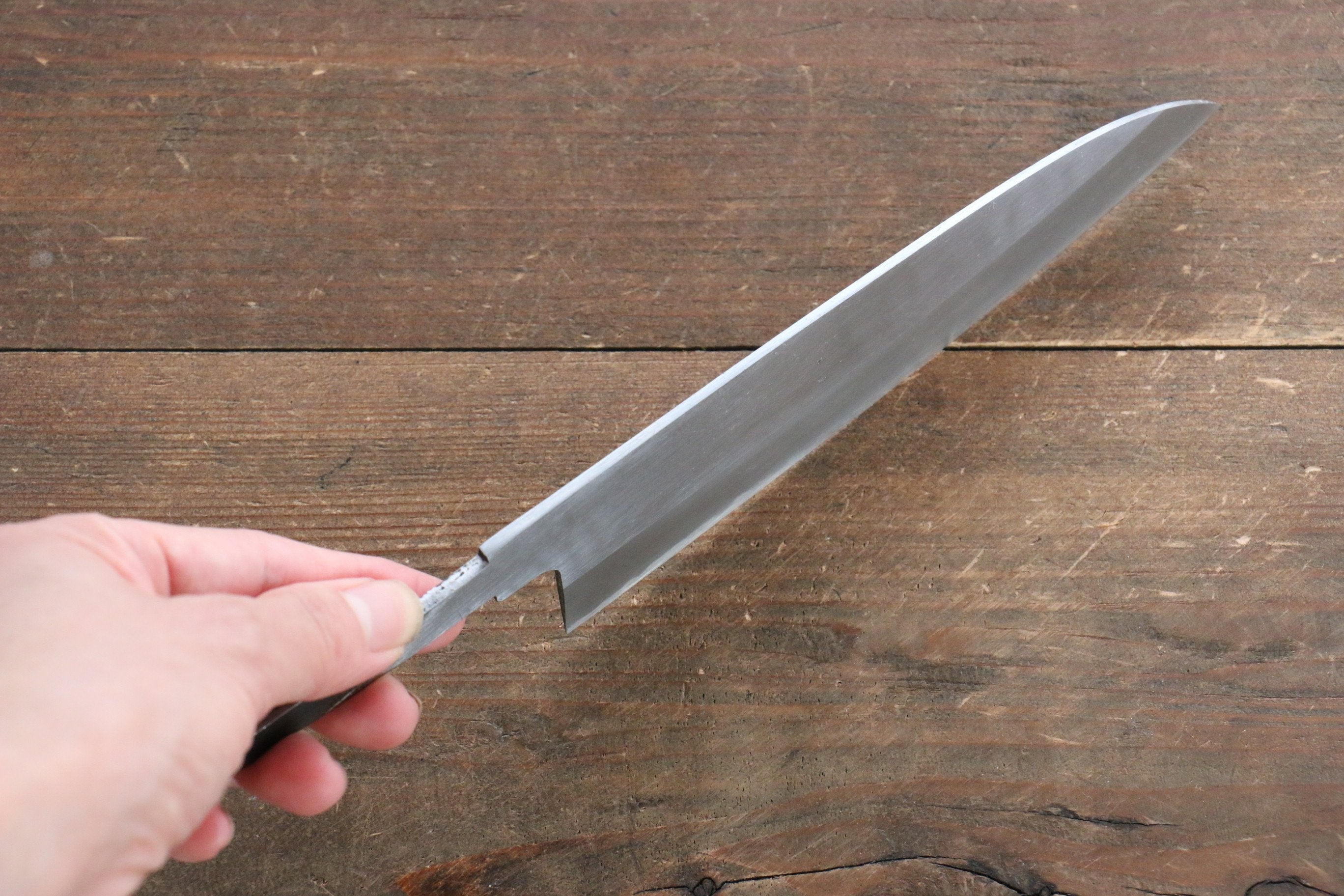 Minamoto Akitada Hontanren Blue Steel No.2 Santoku 165mm (Blade only) - Japanny - Best Japanese Knife