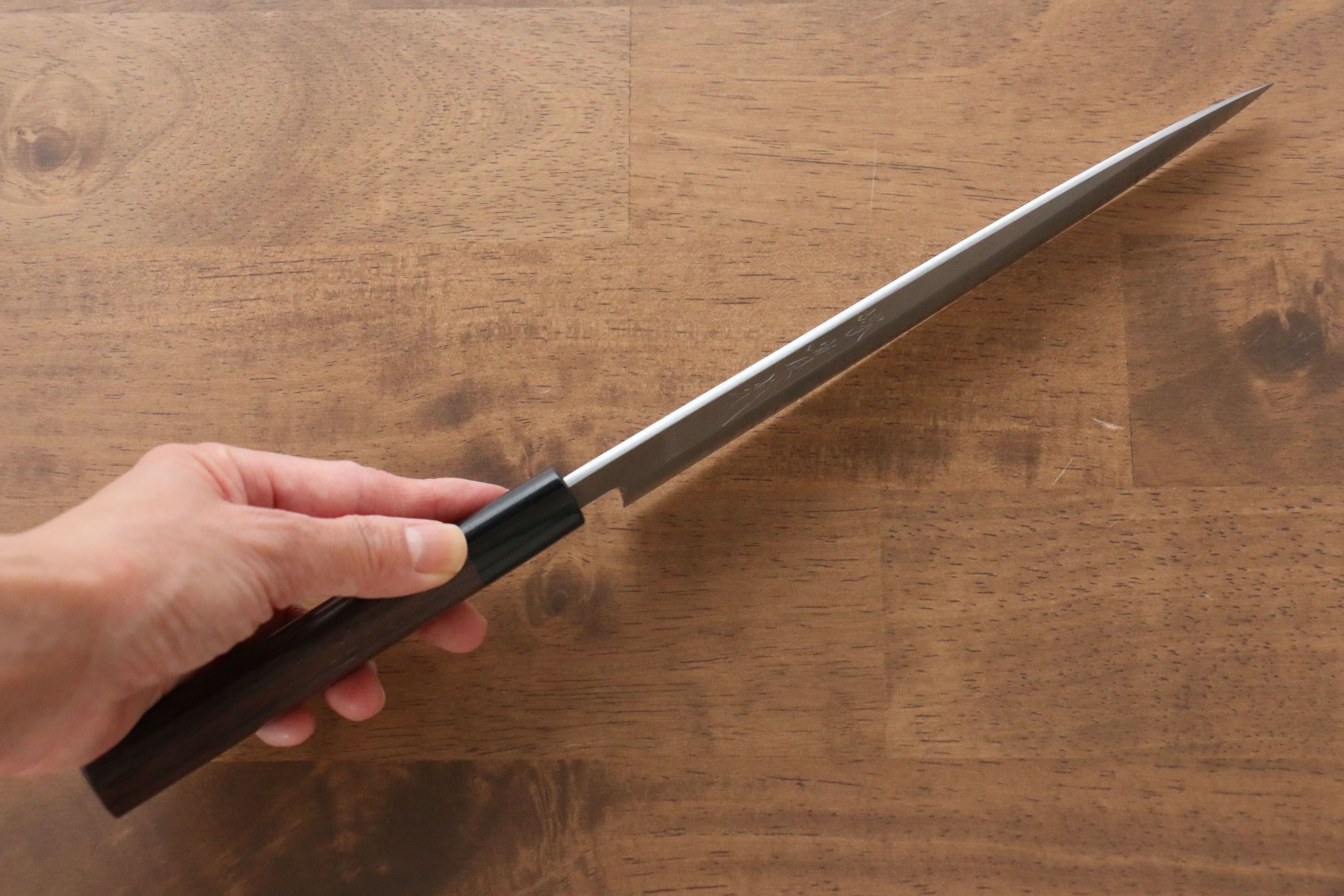 Jikko White Steel No.2 Yanagiba 210mm Shitan Handle - Japanny - Best Japanese Knife