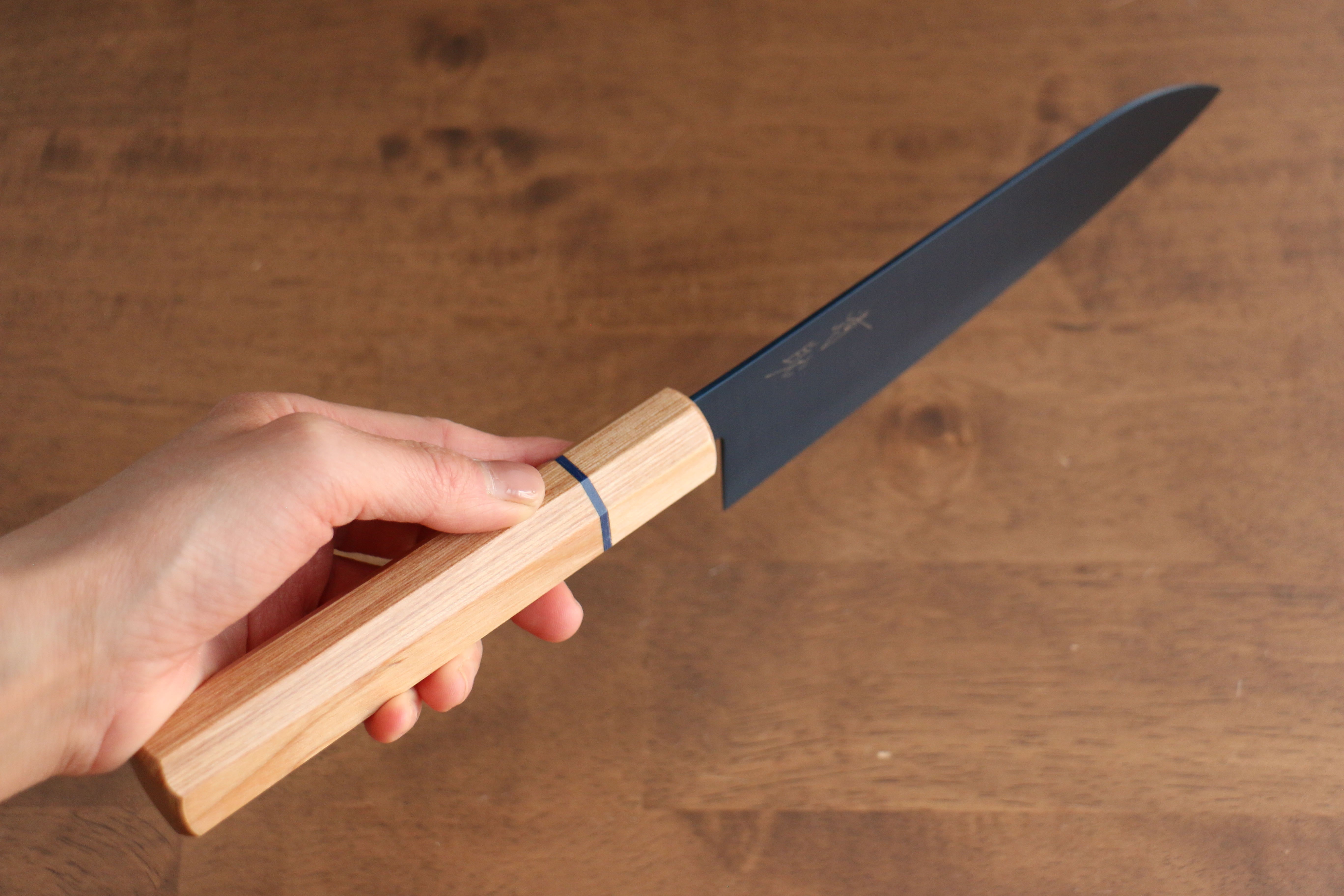 Seisuke SK-85 Ion plating Santoku 180mm White wood Handle - Japanny - Best Japanese Knife