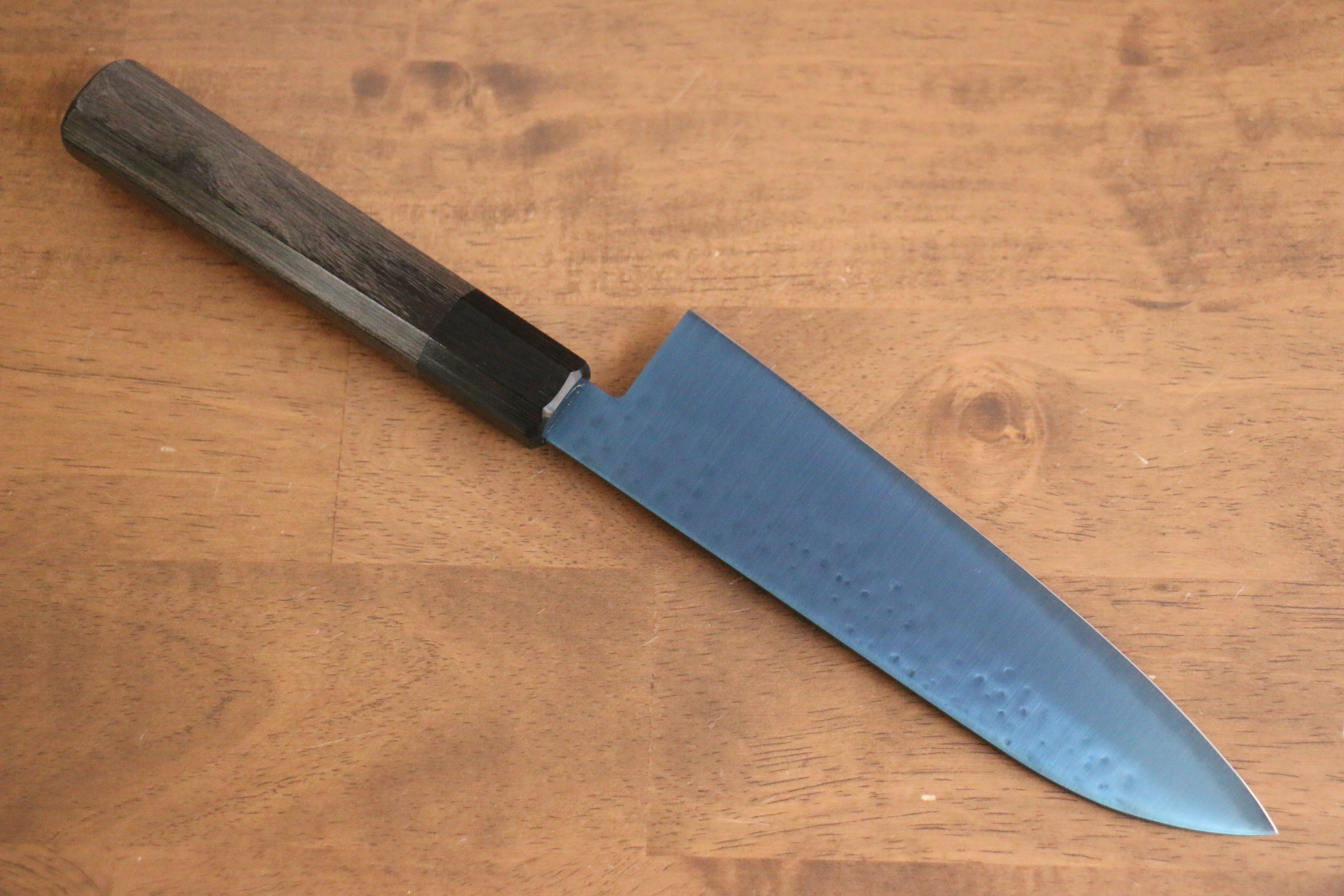 Seisuke SK-85 Ion plating Hammered Santoku 180mm Gray Pakka wood Handle - Japanny - Best Japanese Knife