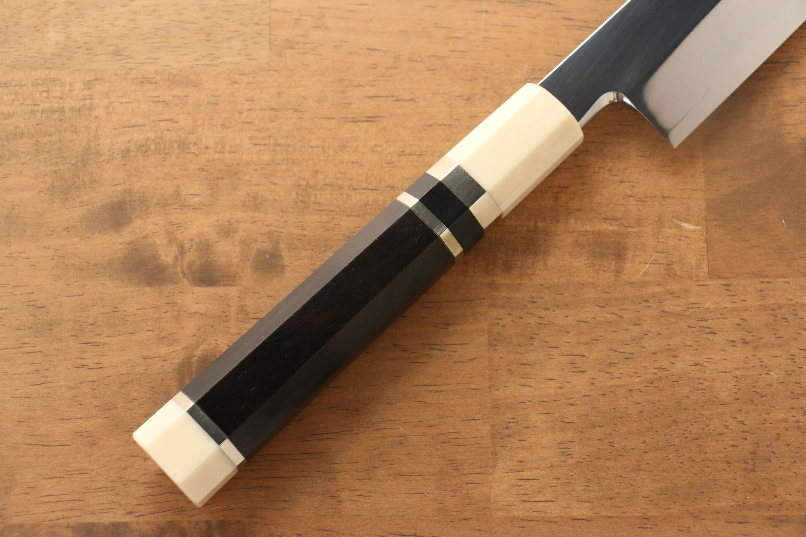 Jikko Silver Steel No.3 Sakimaru Yanagiba 330mm Ebony with Ring Handle - Japanny - Best Japanese Knife