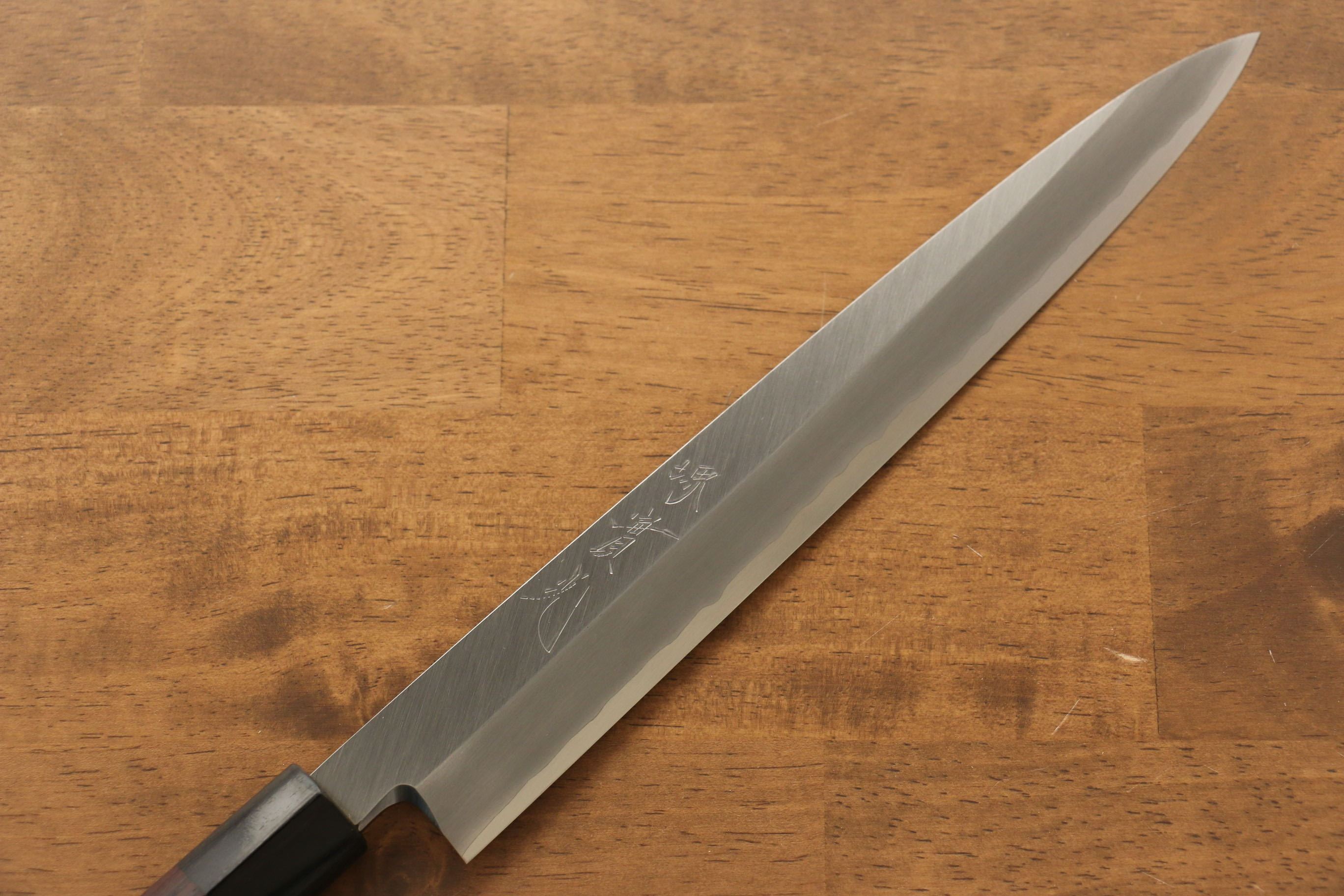 Jikko Silver Steel No.3 Yanagiba 240mm Shitan Handle - Japanny - Best Japanese Knife