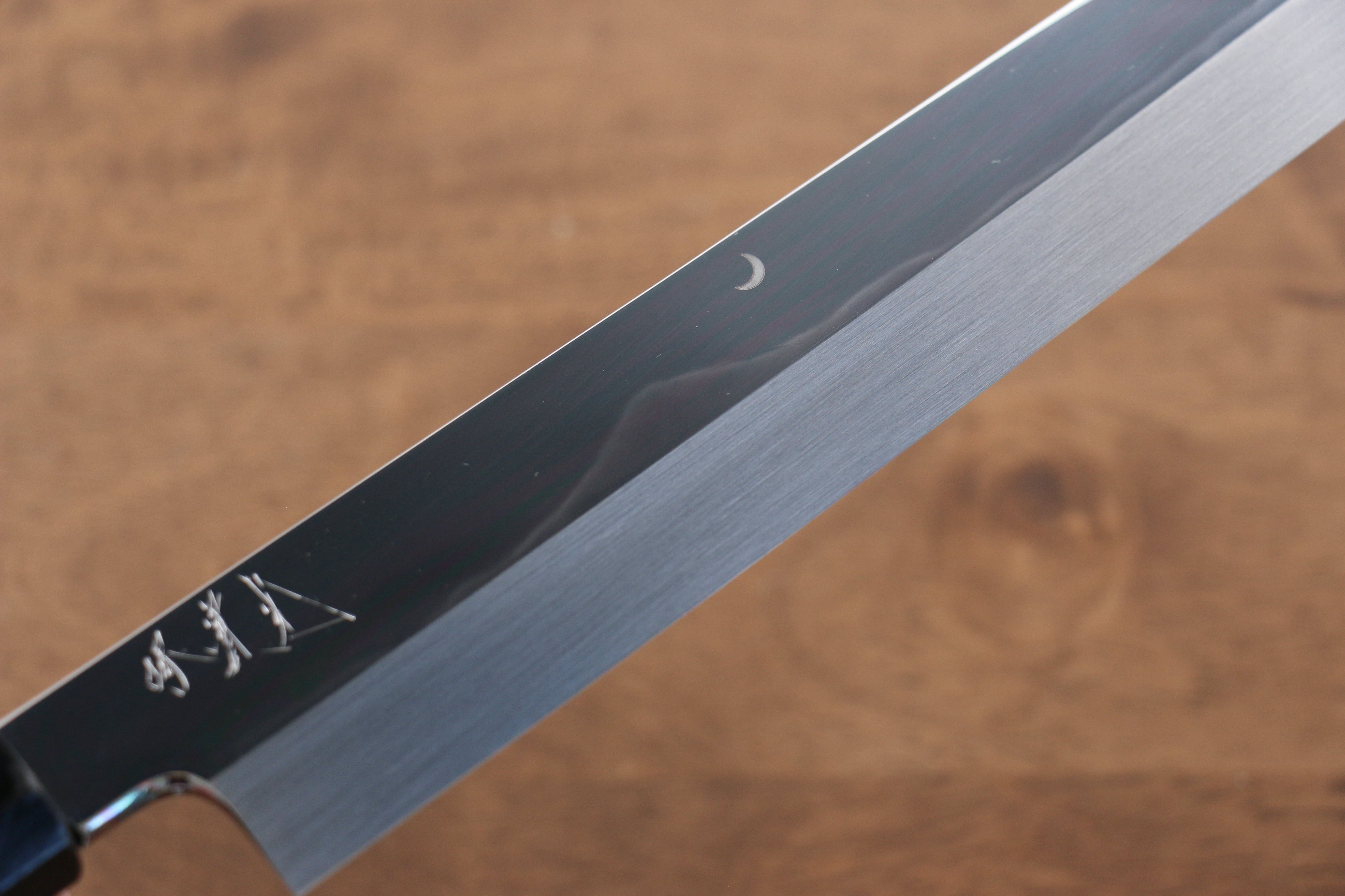 Jikko Fujisan Honyaki White Steel No.3 Mirrored Finish Sakimaru Yanagiba 300mm Ebony Wood Handle - Japanny - Best Japanese Knife