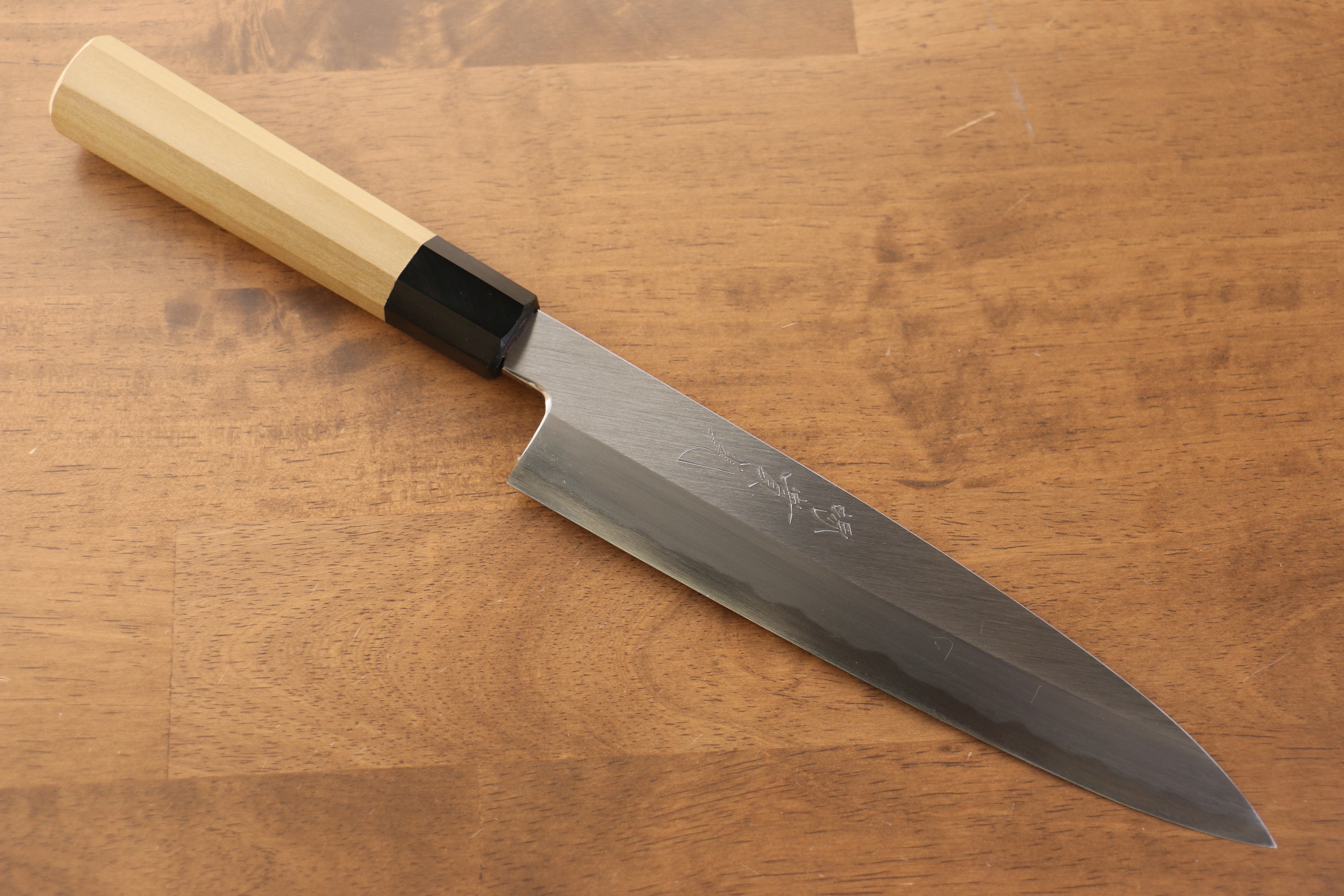 Jikko Arata White Steel No.2 Gyuto 210mm Magnolia Handle - Japanny - Best Japanese Knife