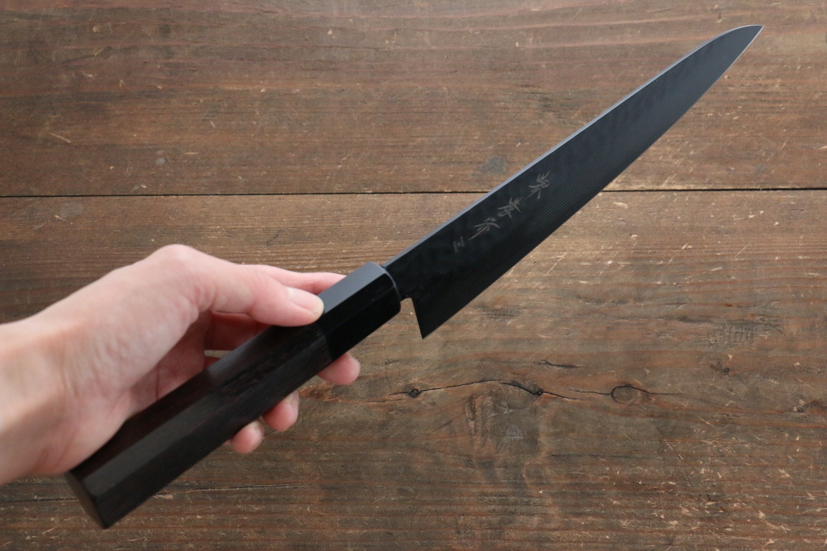 Sakai Takayuki Sakai Takayuki Kurokage VG10 Hammered Teflon Coating Gyuto & Petty 150mm with Wenge Handle Set - Japanny - Best Japanese Knife