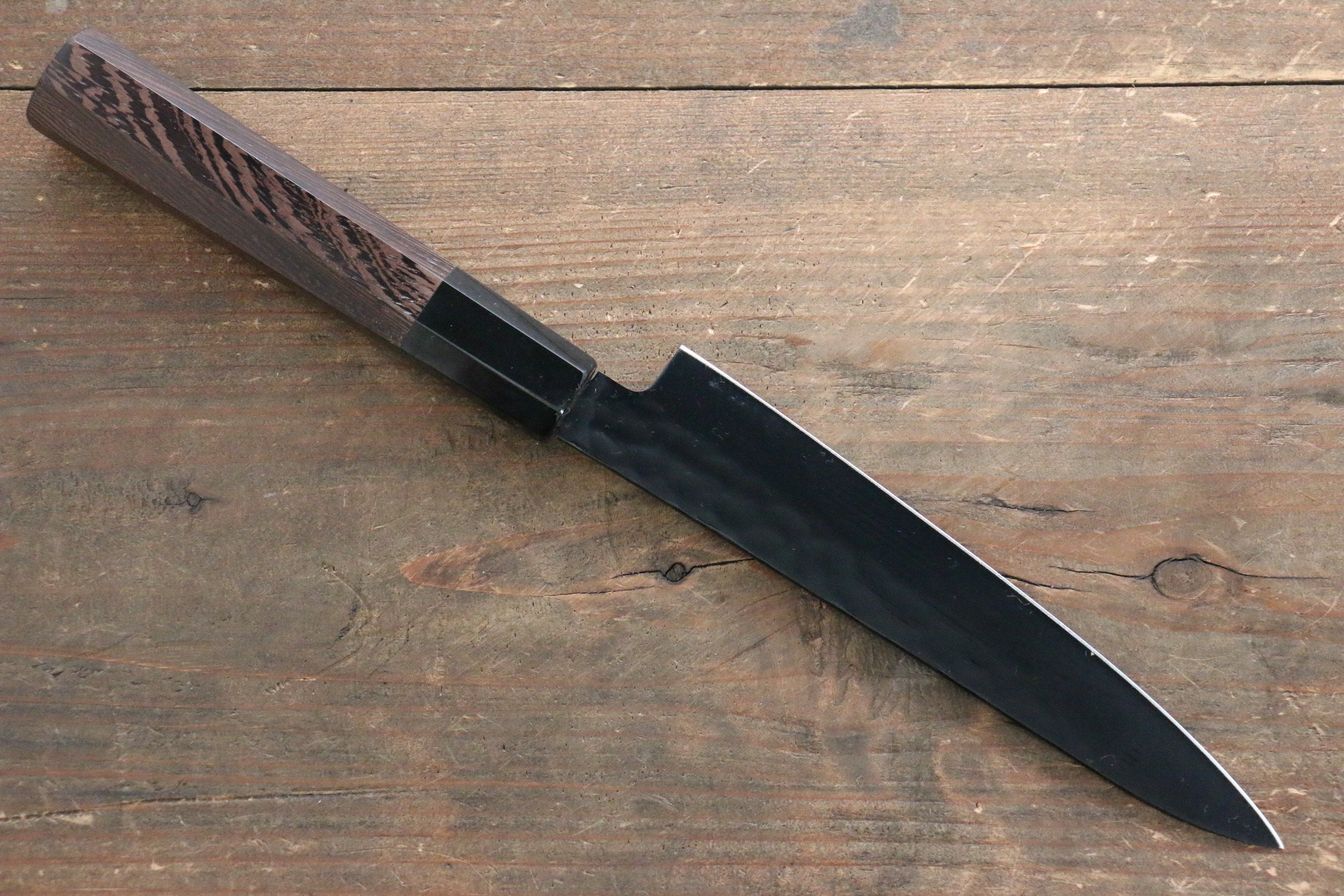 Sakai Takayuki Sakai Takayuki Kurokage VG10 Hammered Teflon Coating Santoku & Petty 150mm with Wenge Handle Set - Japanny - Best Japanese Knife