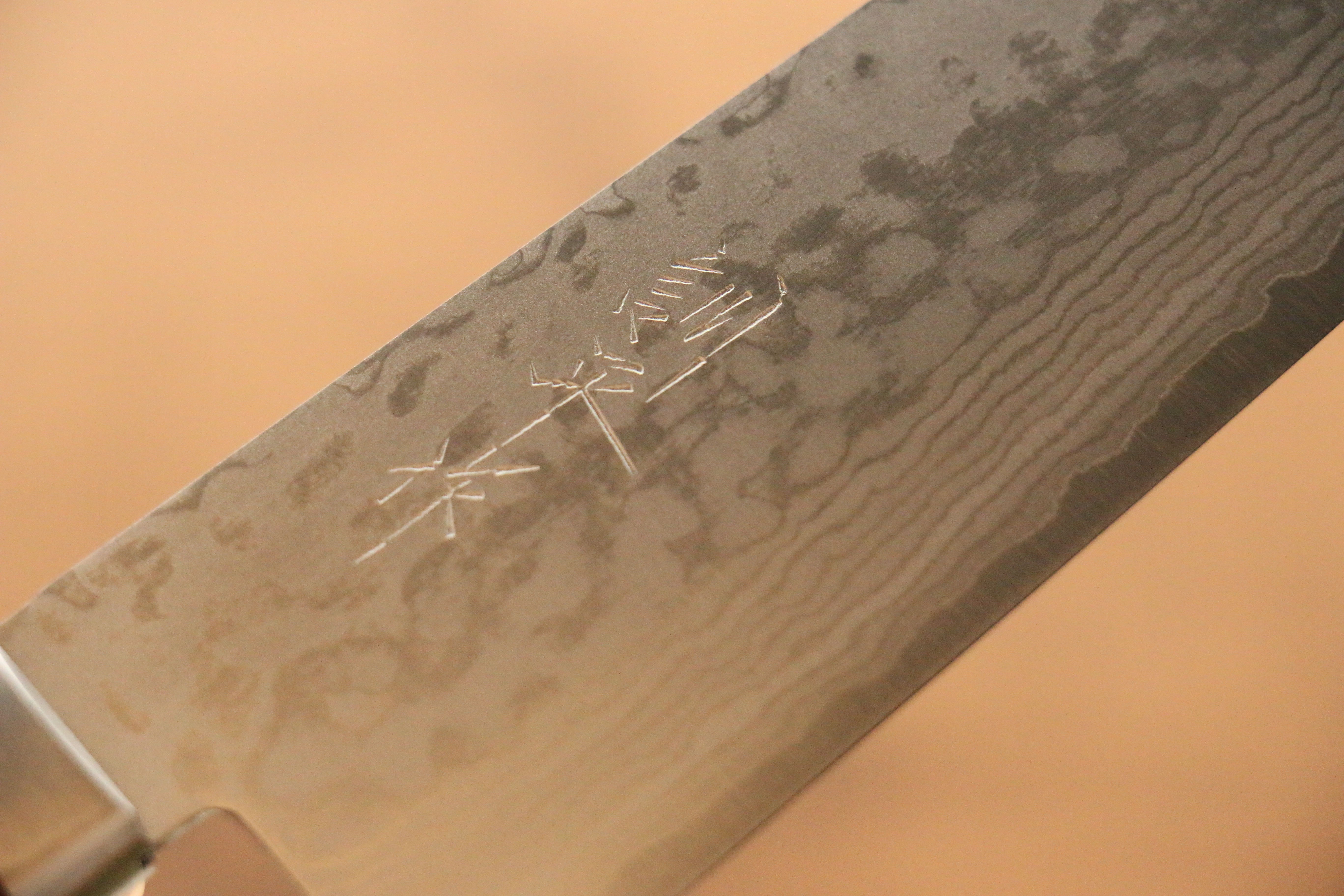 Kunihira Sairyu VG10 Damascus Santoku 170mm Mahogany Handle - Japanny - Best Japanese Knife