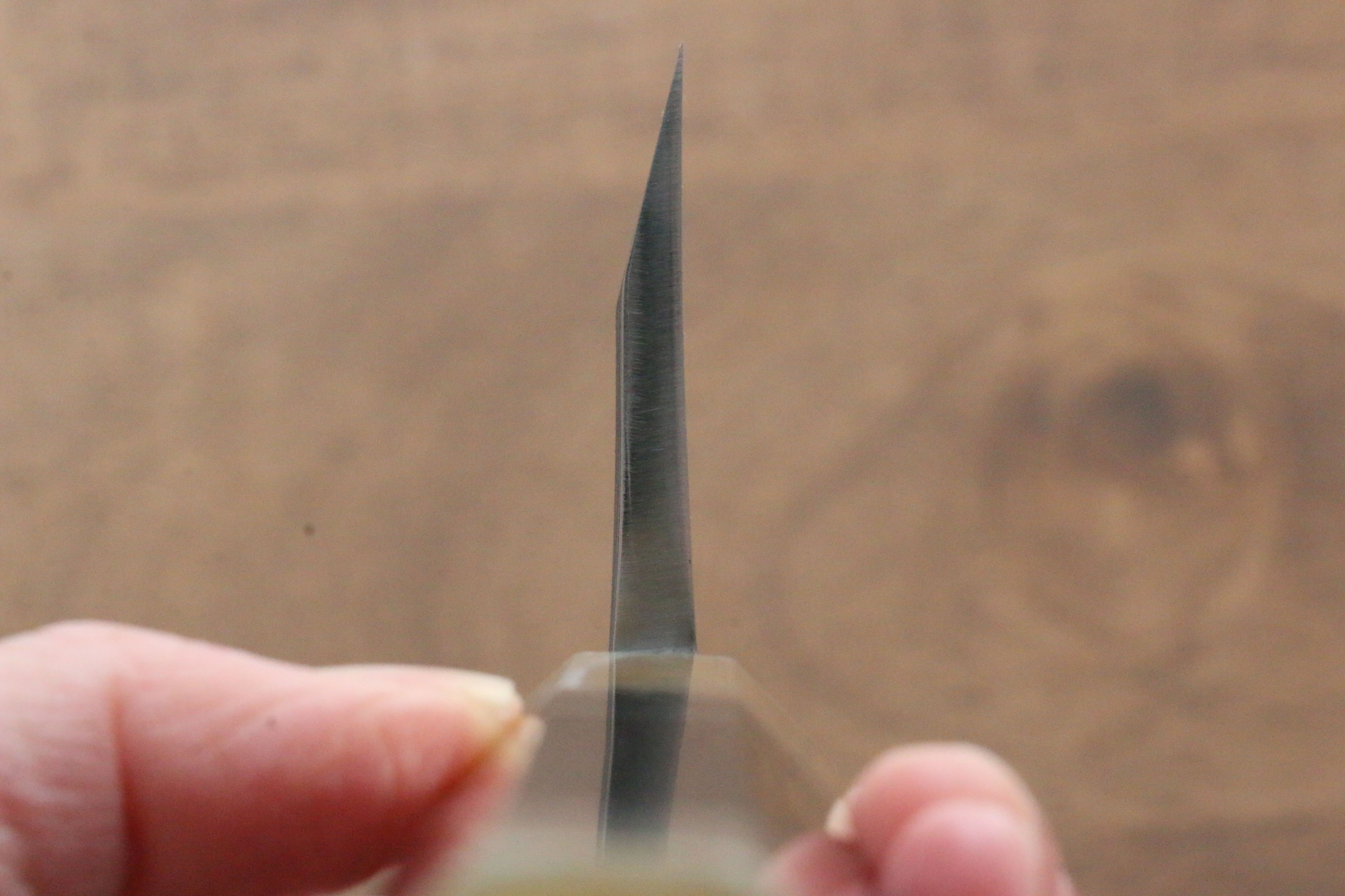 Jikko Shiko White Steel Kiritsuke Deba 180mm Ebony with Double Ring Handle - Japanny - Best Japanese Knife