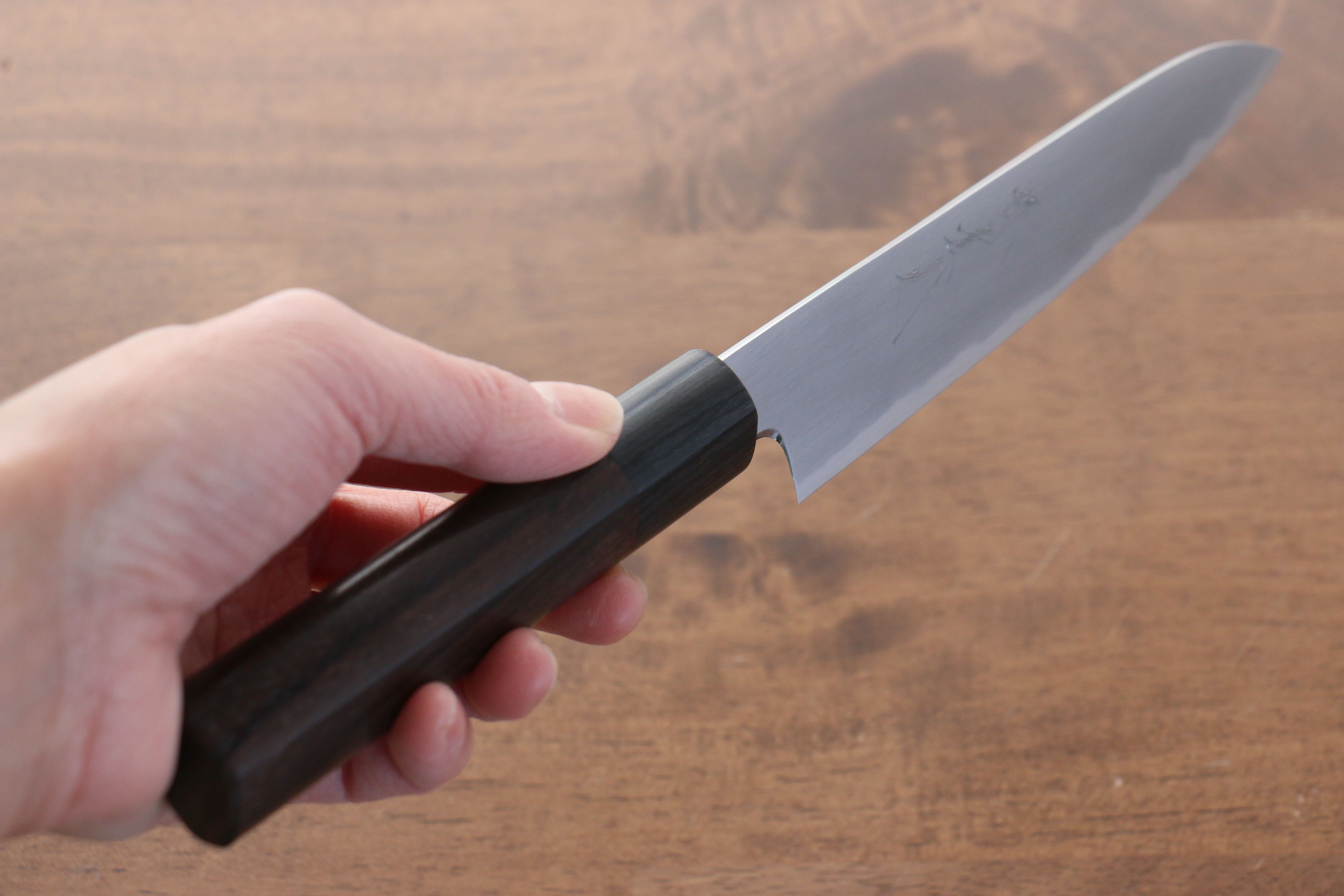 Jikko White Steel No.2 Petty-Utility 150mm Shitan Handle - Japanny - Best Japanese Knife