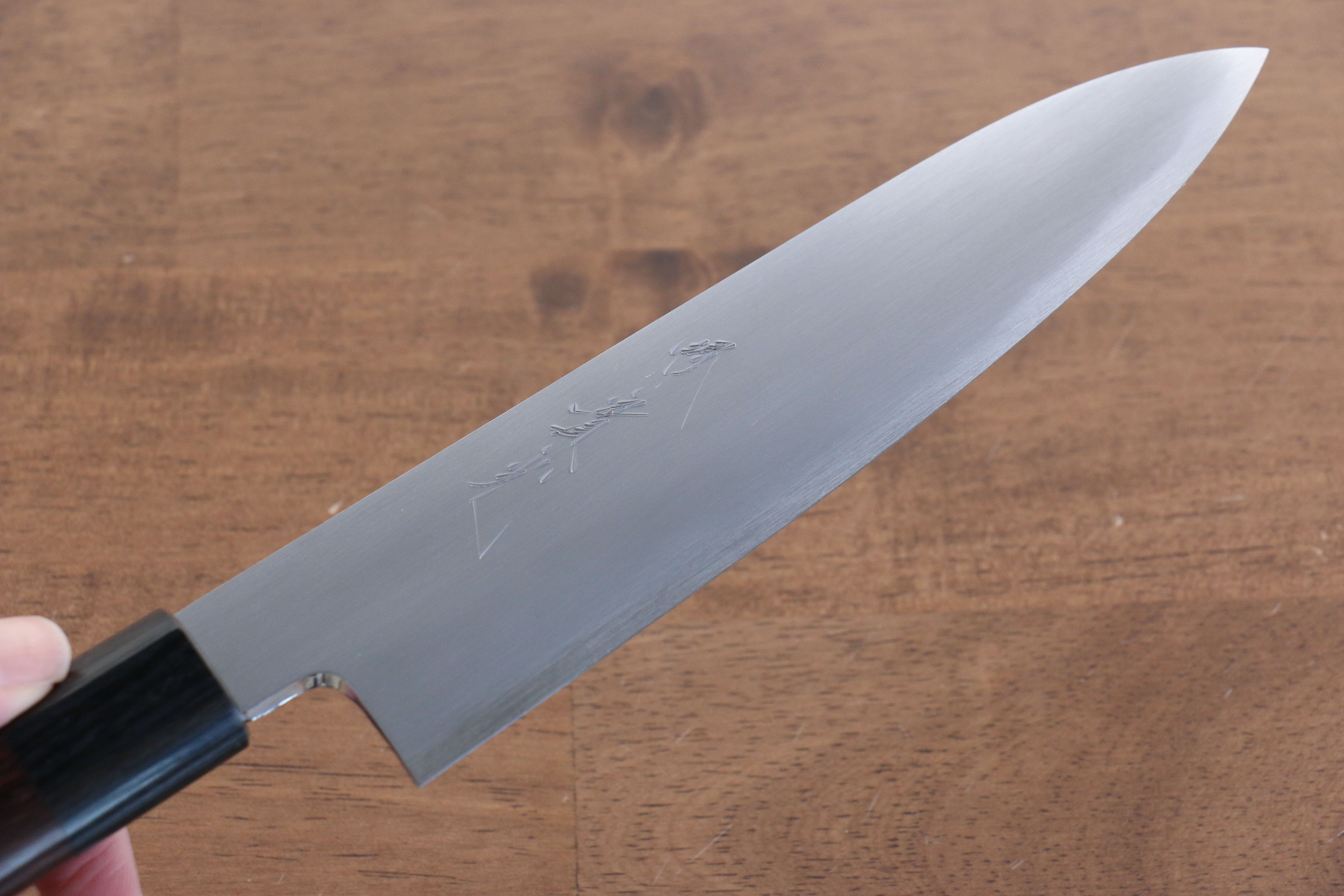 Jikko White Steel No.2 Gyuto 180mm Shitan Handle - Japanny - Best Japanese Knife