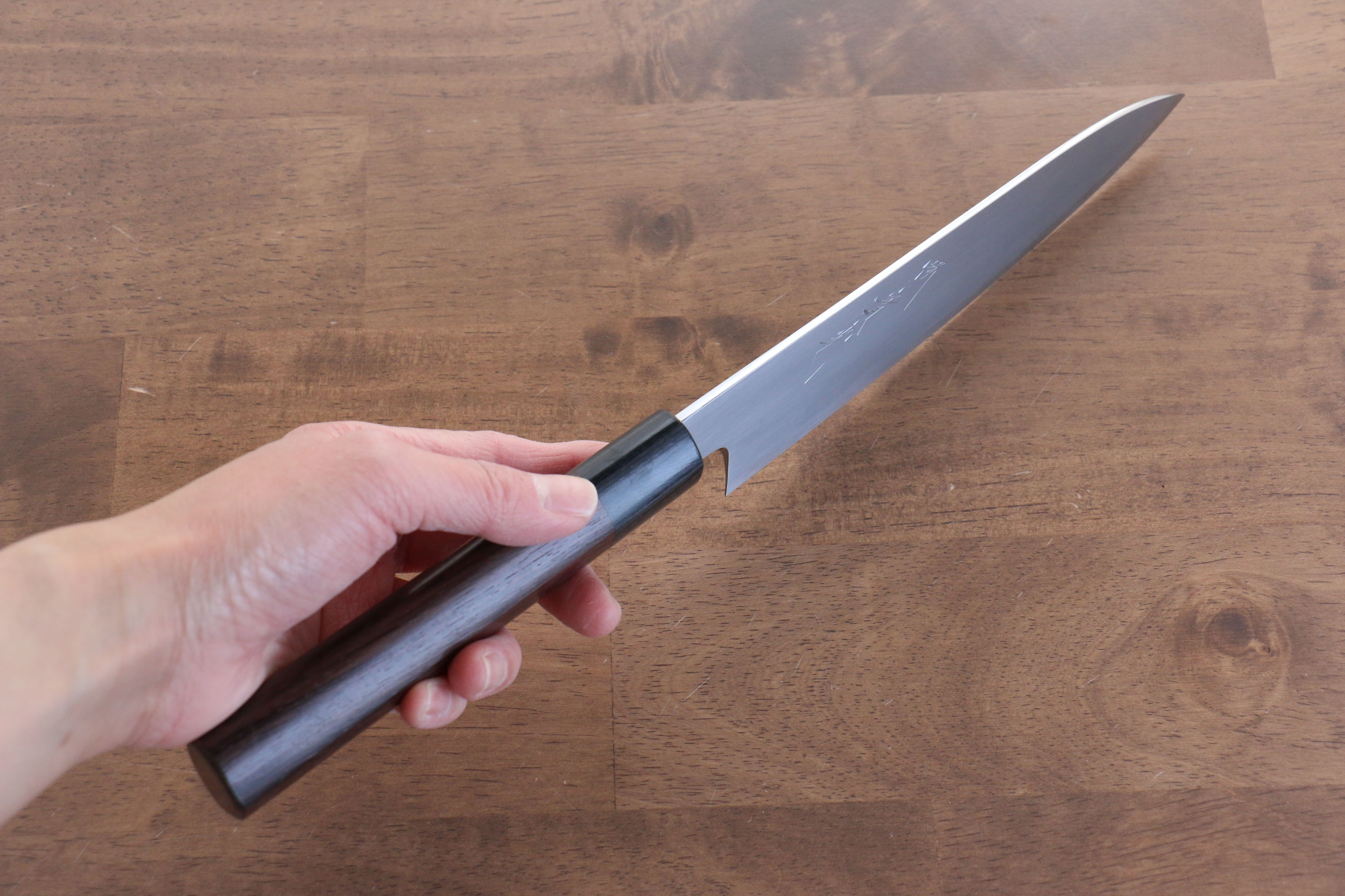 Jikko White Steel No.2 Gyuto 180mm Shitan Handle - Japanny - Best Japanese Knife