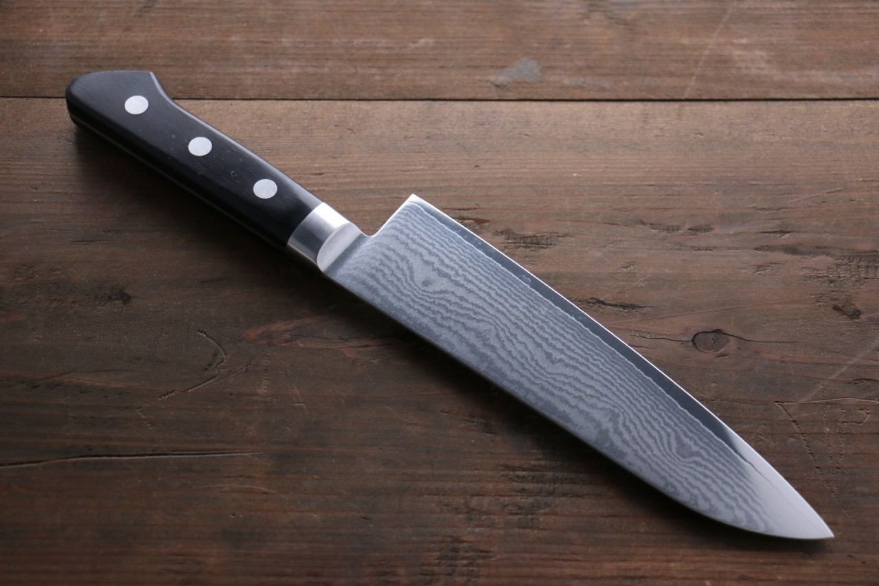 Kanetsune VG10 33 Layer Damascus Santoku 180mm Pakka wood Handle - Japanny - Best Japanese Knife