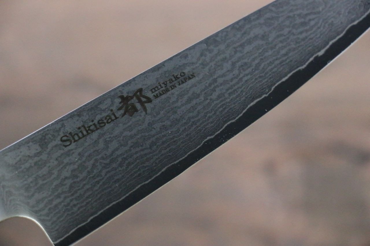 Miyako AUS8 33 Layer Damascus Petty-Utility 130mm - Japanny - Best Japanese Knife