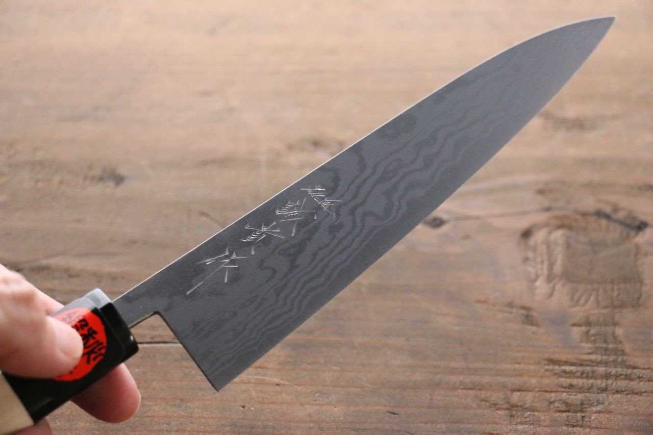 Shigeki Tanaka Blue Steel No.2 17 Layer Damascus Japanese Chef's Petty Knife 150mm with Magnolia Handle (ferrule: Water Buffalo) - Japanny - Best Japanese Knife
