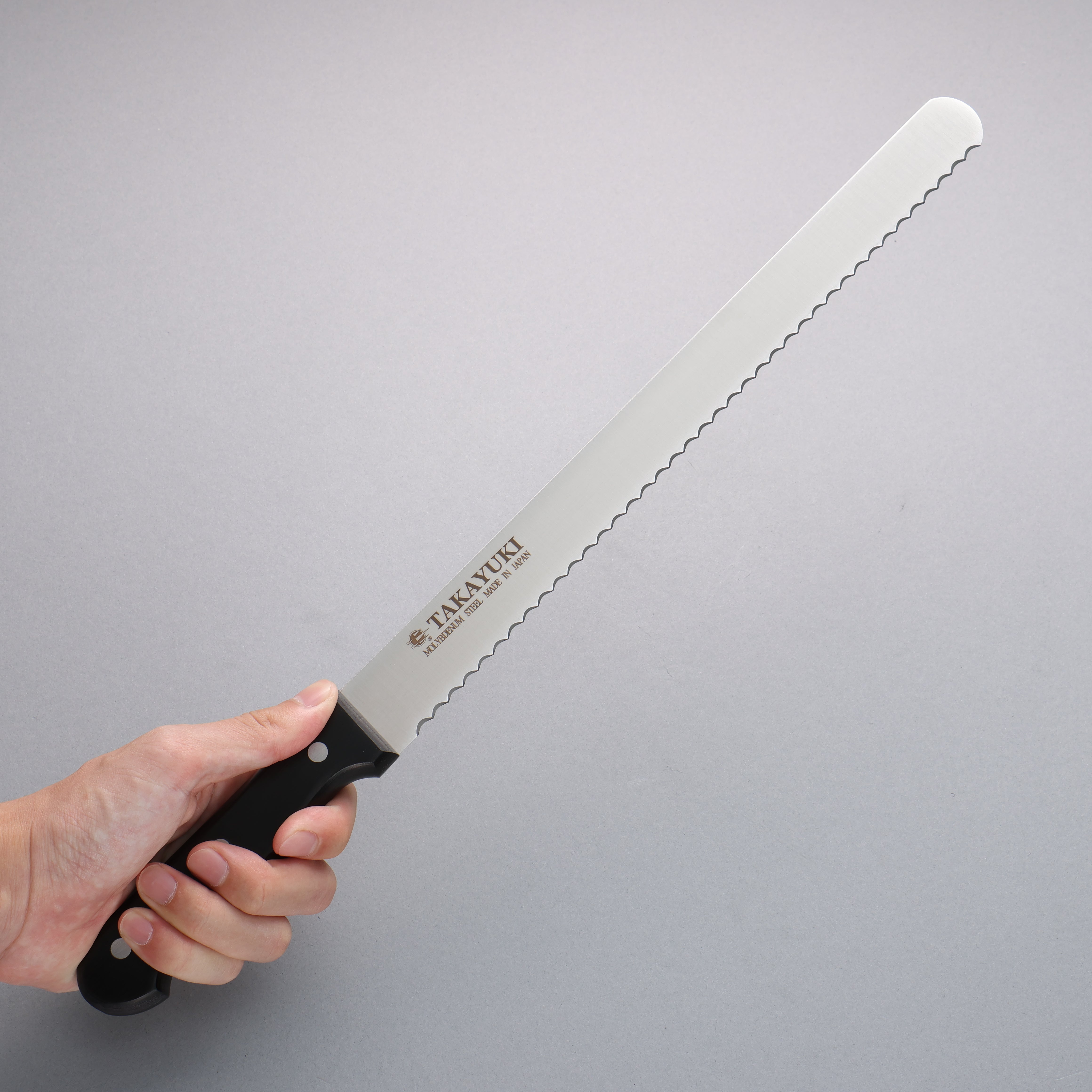 Sakai Takayuki Molybdenum Bread Slicer 300mm - Japanny - Best Japanese Knife