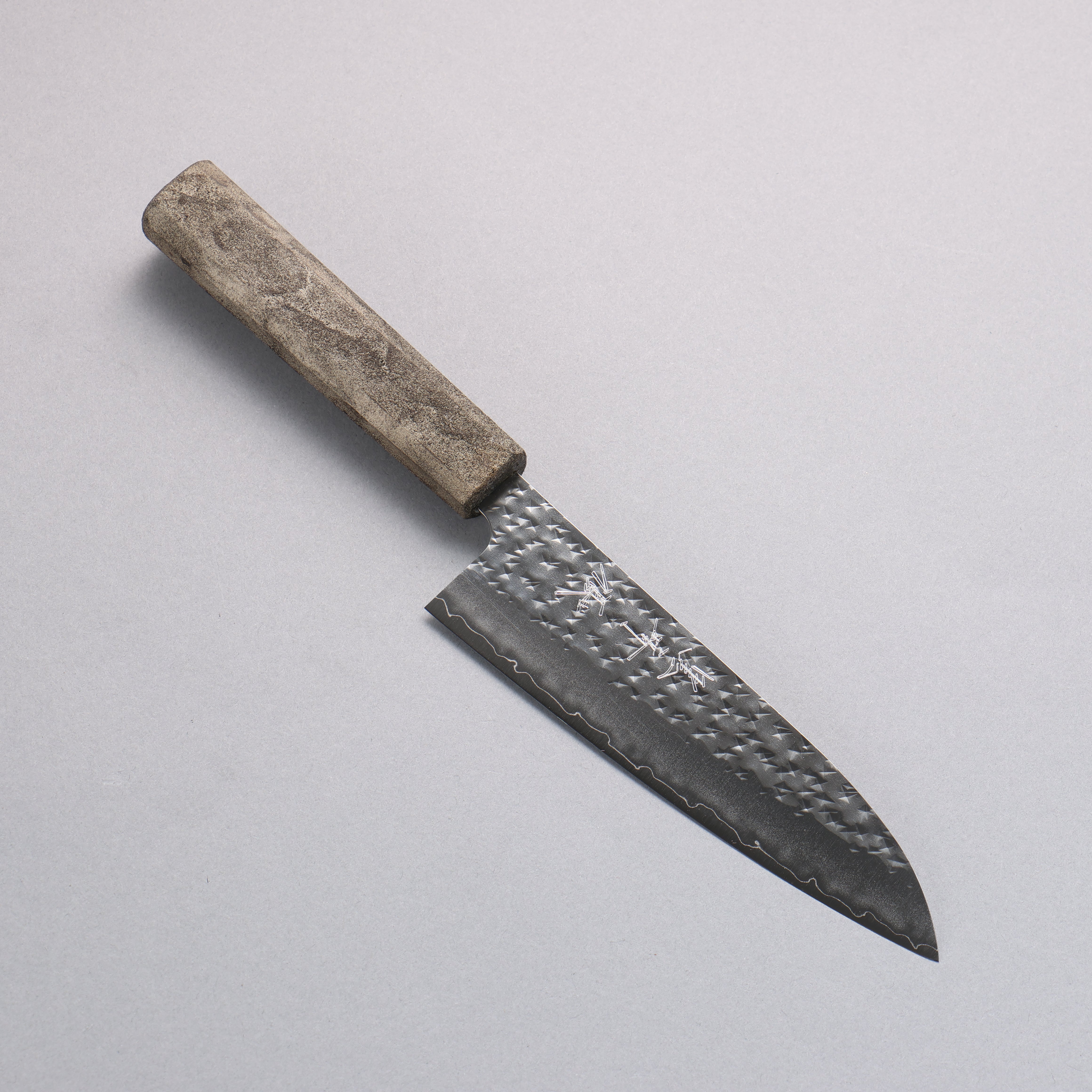 Yu Kurosaki x Wallace Wong SG2 Small Santoku 150mm & Bunka 170mm Set Ginryu Ishime Lacquered Oak Handle with Sheath - Japanny - Best Japanese Knife