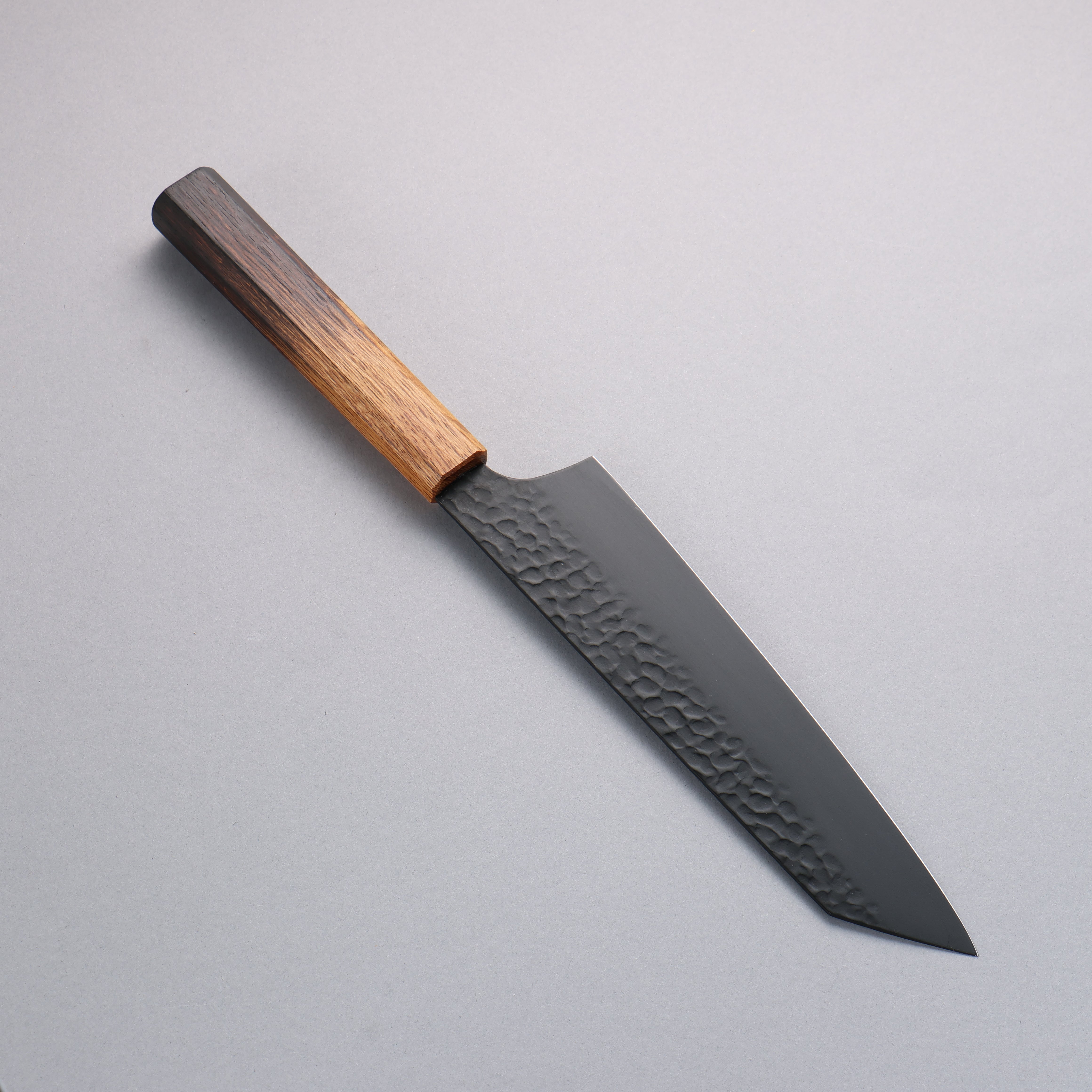 Sakai Takayuki Kurokage VG10 Hammered Teflon Coating Kiritsuke Gyuto 190mm Burnt Oak Handle - Japanny - Best Japanese Knife