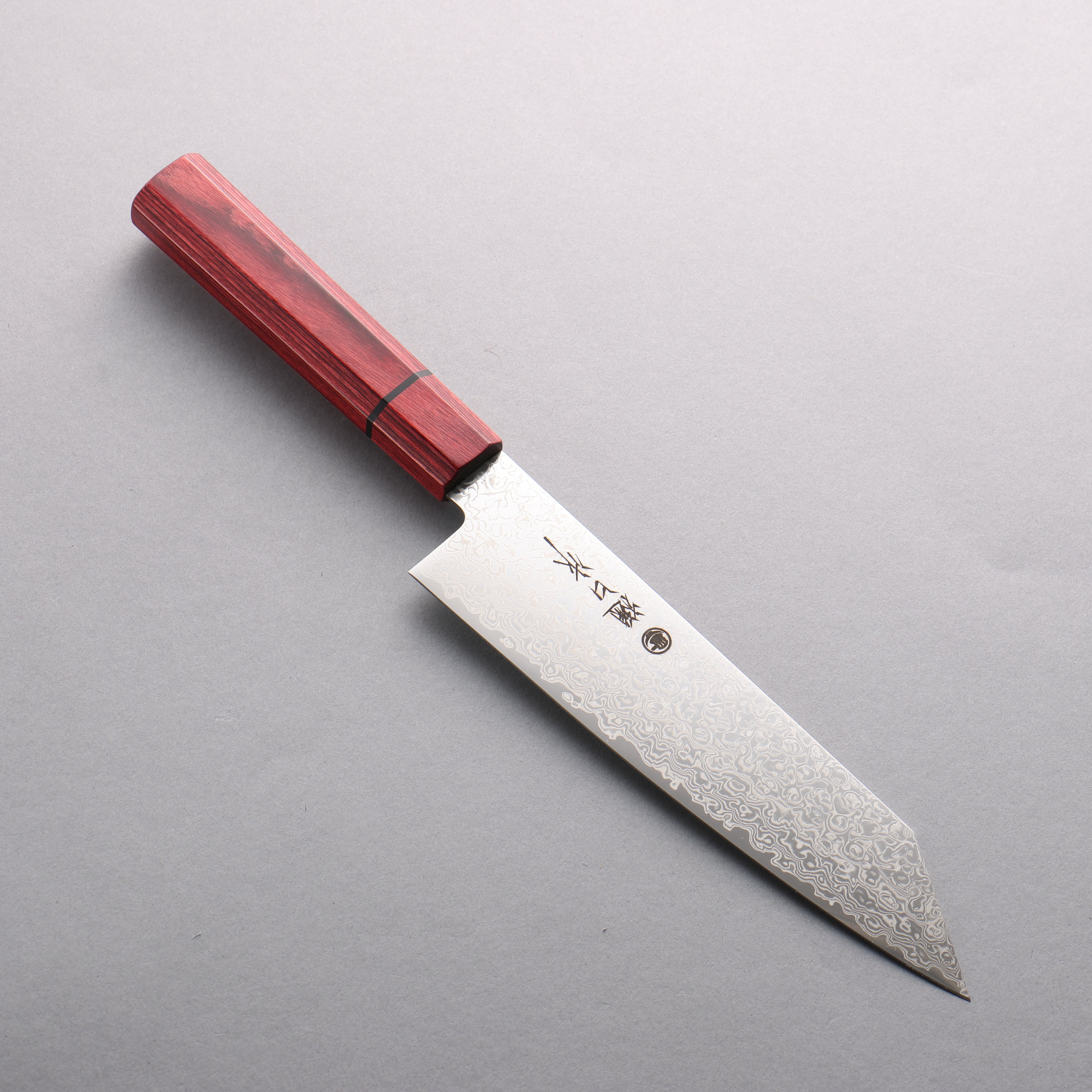 Higuchi SG2 Damascus Migaki Finished Kiritsuke Santoku 180mm Red Pakka wood Handle - Japanny - Best Japanese Knife