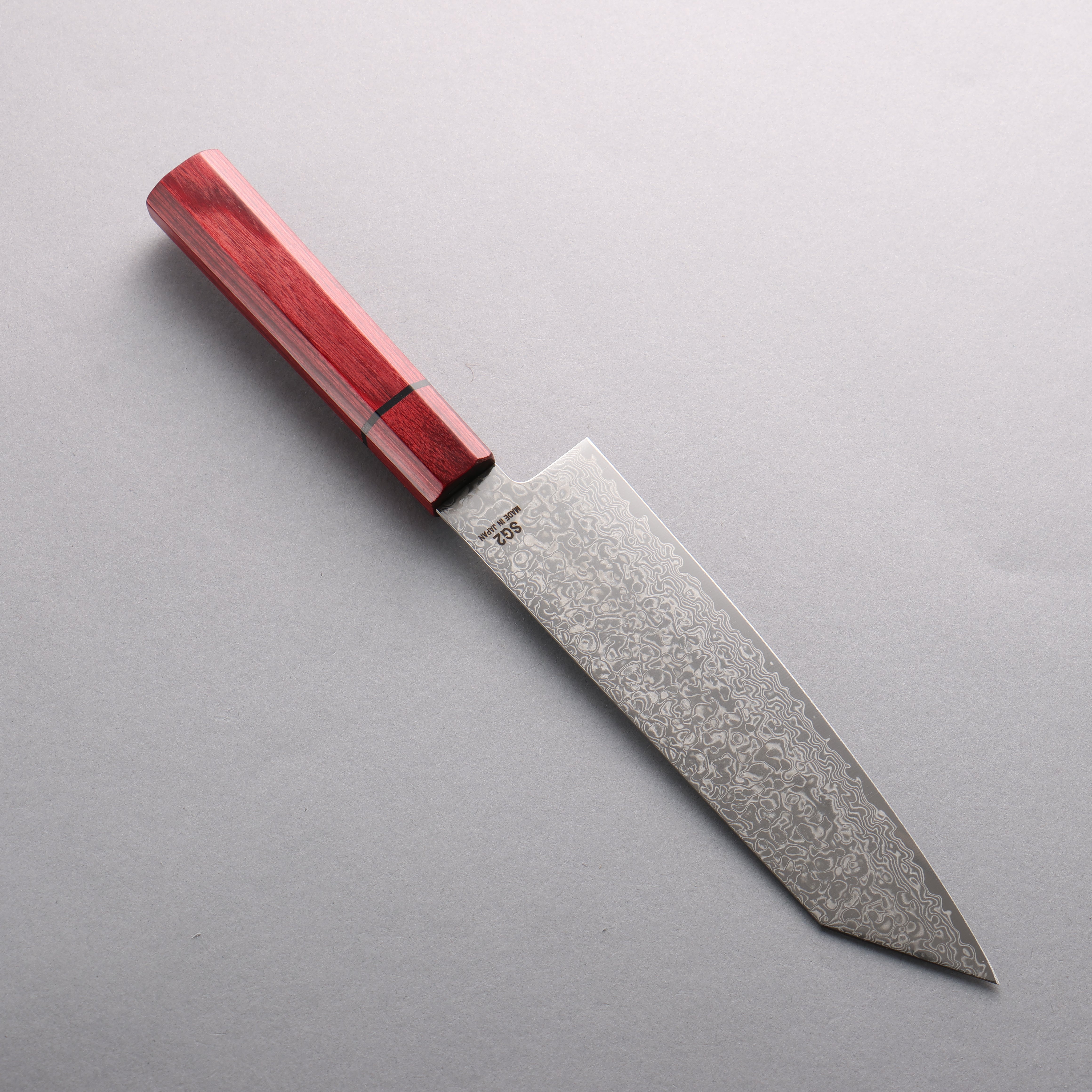 Higuchi SG2 Damascus Migaki Finished Kiritsuke Santoku 180mm Red Pakka wood Handle - Japanny - Best Japanese Knife