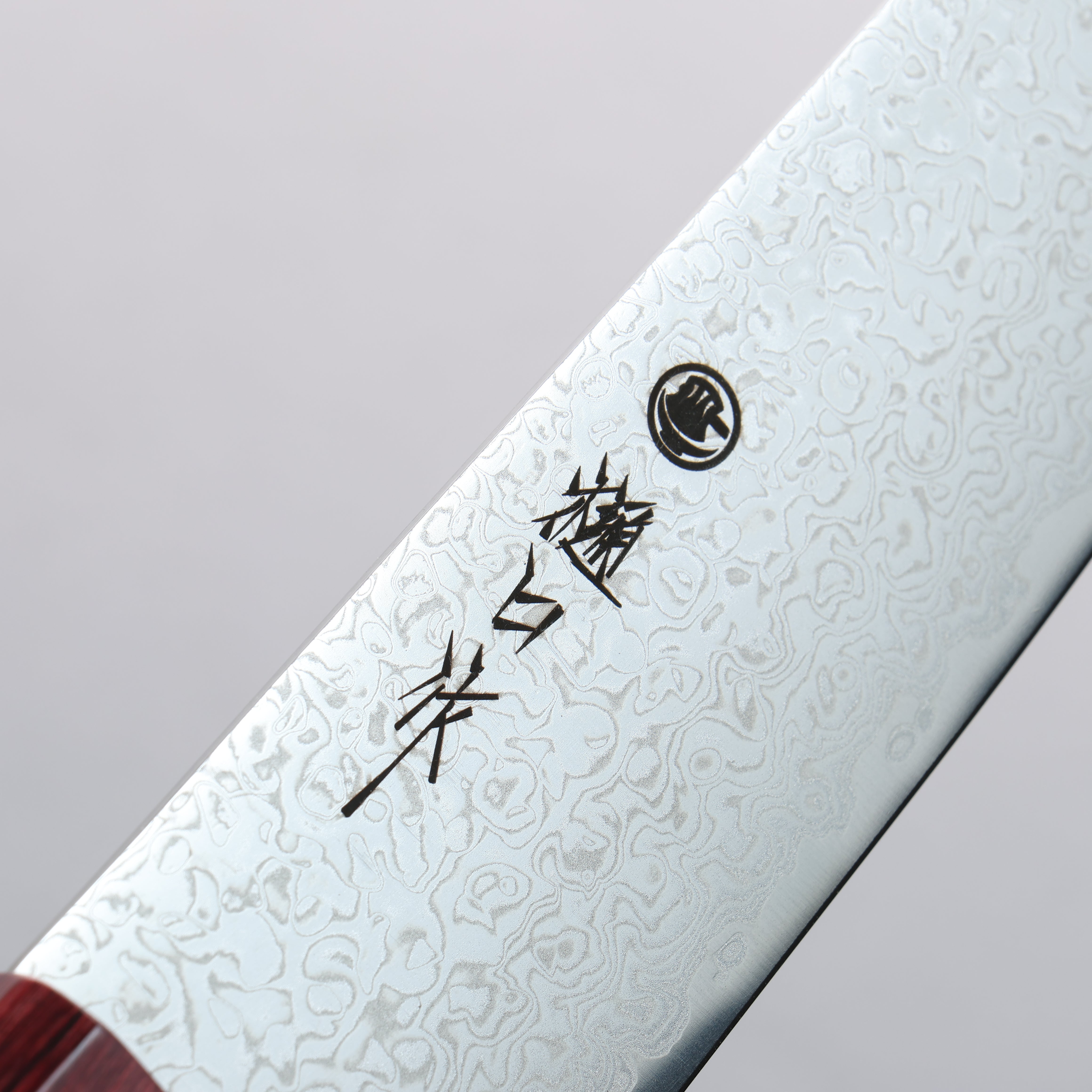 Higuchi SG2 Damascus Migaki Finished Kiritsuke Santoku 180mm Red Pakka wood Handle - Japanny - Best Japanese Knife