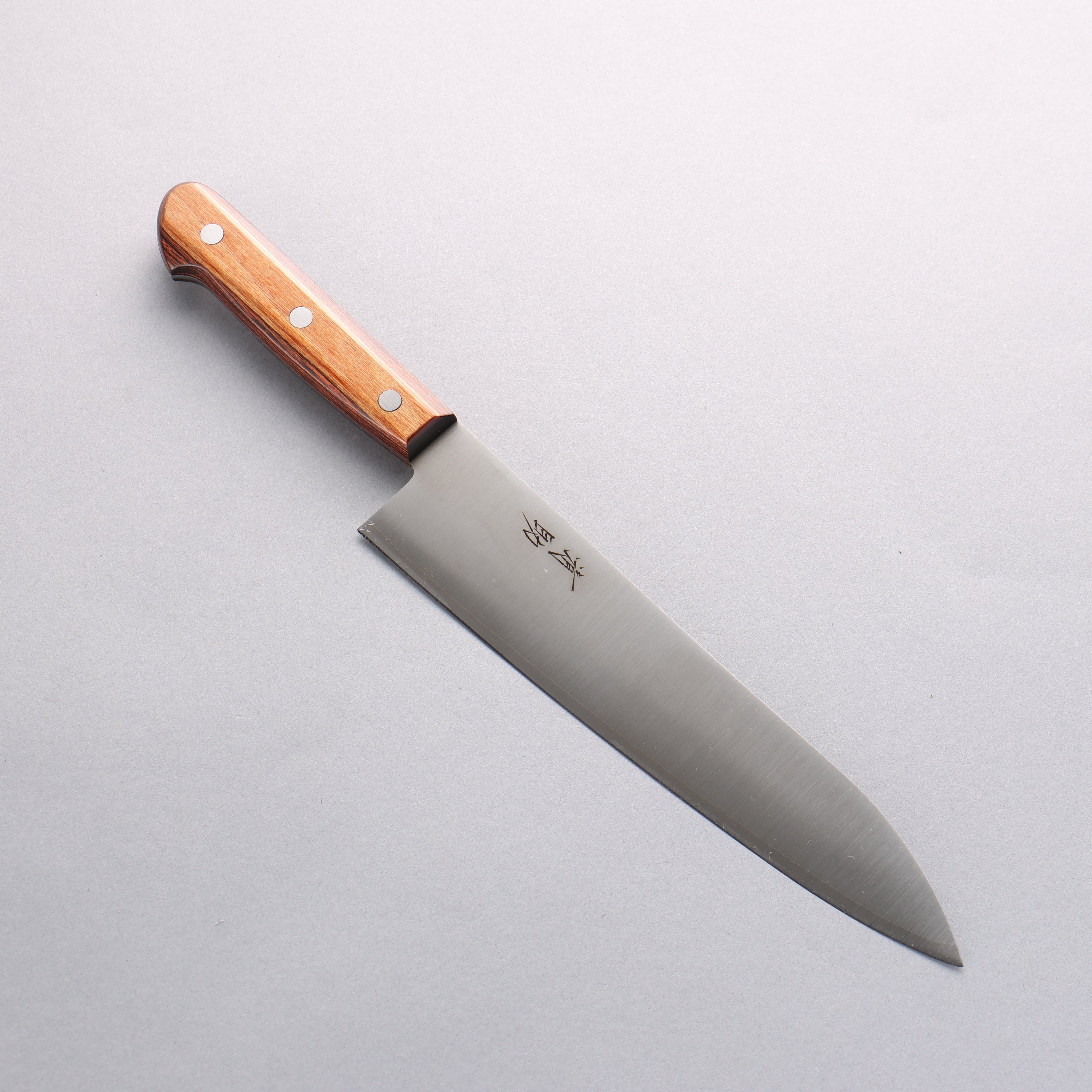 Seisuke SLD Migaki Polish Finish Gyuto 210mm Light Brown Pakka wood Handle - Japanny - Best Japanese Knife
