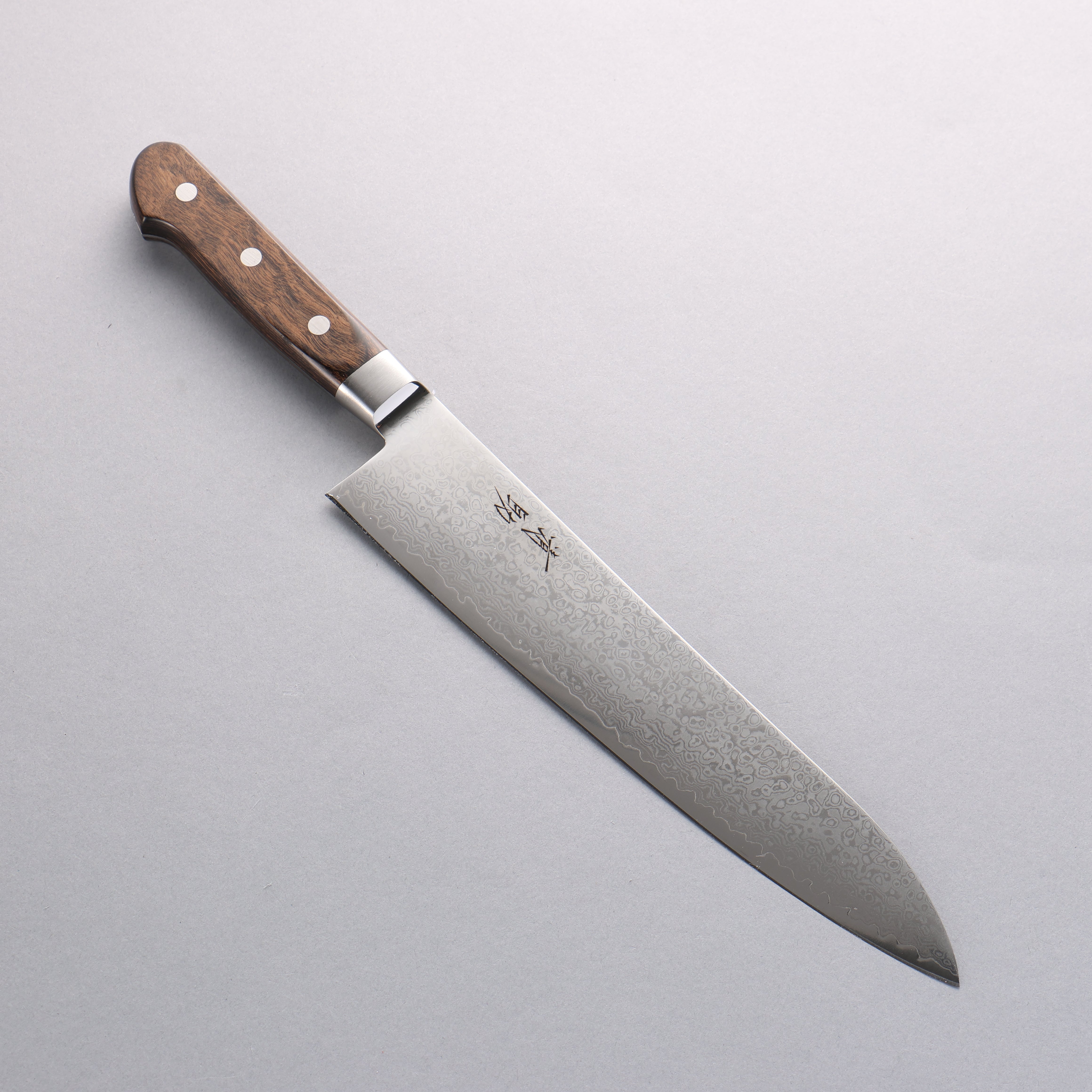 Seisuke VG10 33 Layer Mirrored Finish Damascus Gyuto 240mm Brown Pakka wood Handle - Japanny - Best Japanese Knife
