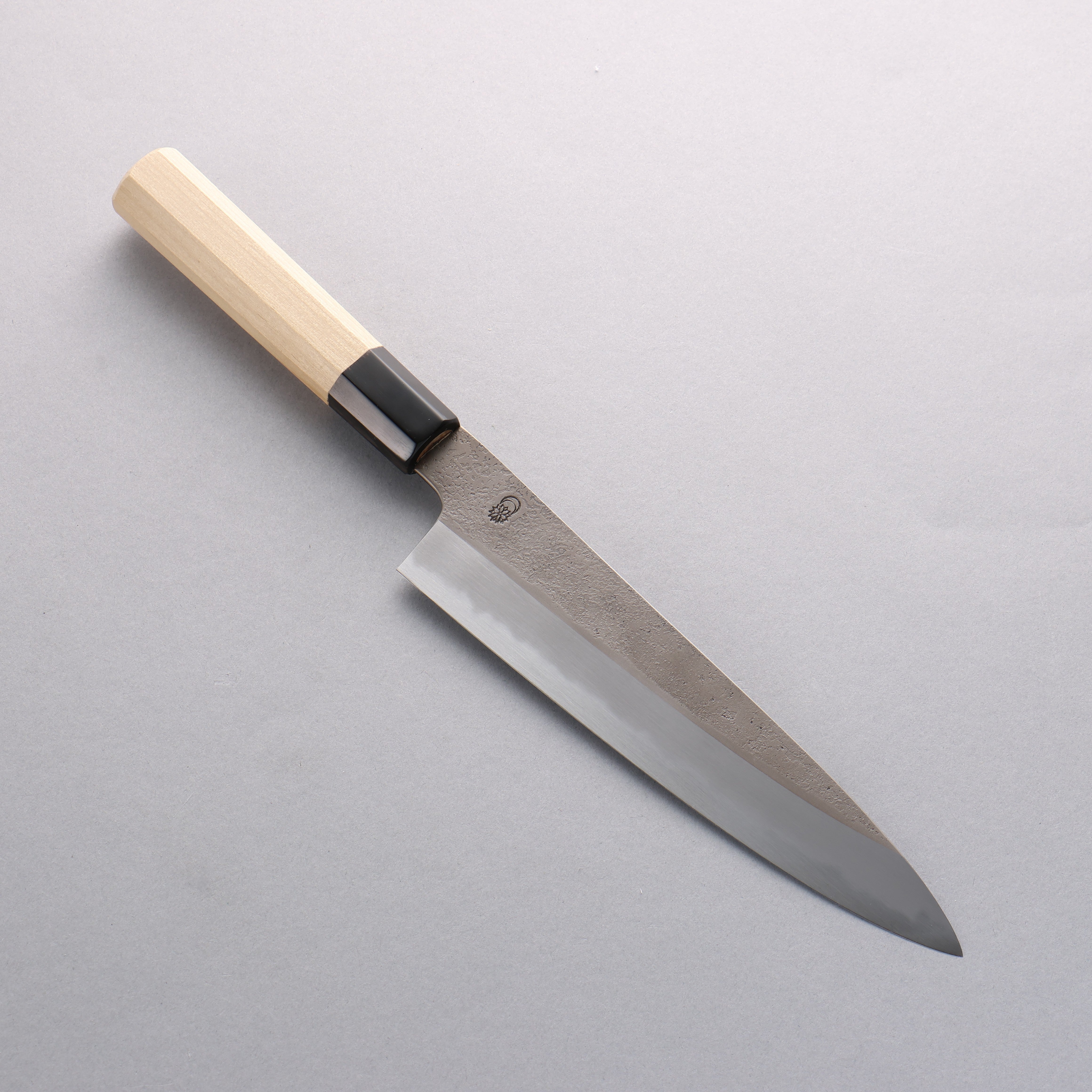 Kikuzuki White Steel No.2 Nashiji Gyuto 210mm Magnolia Handle - Japanny - Best Japanese Knife