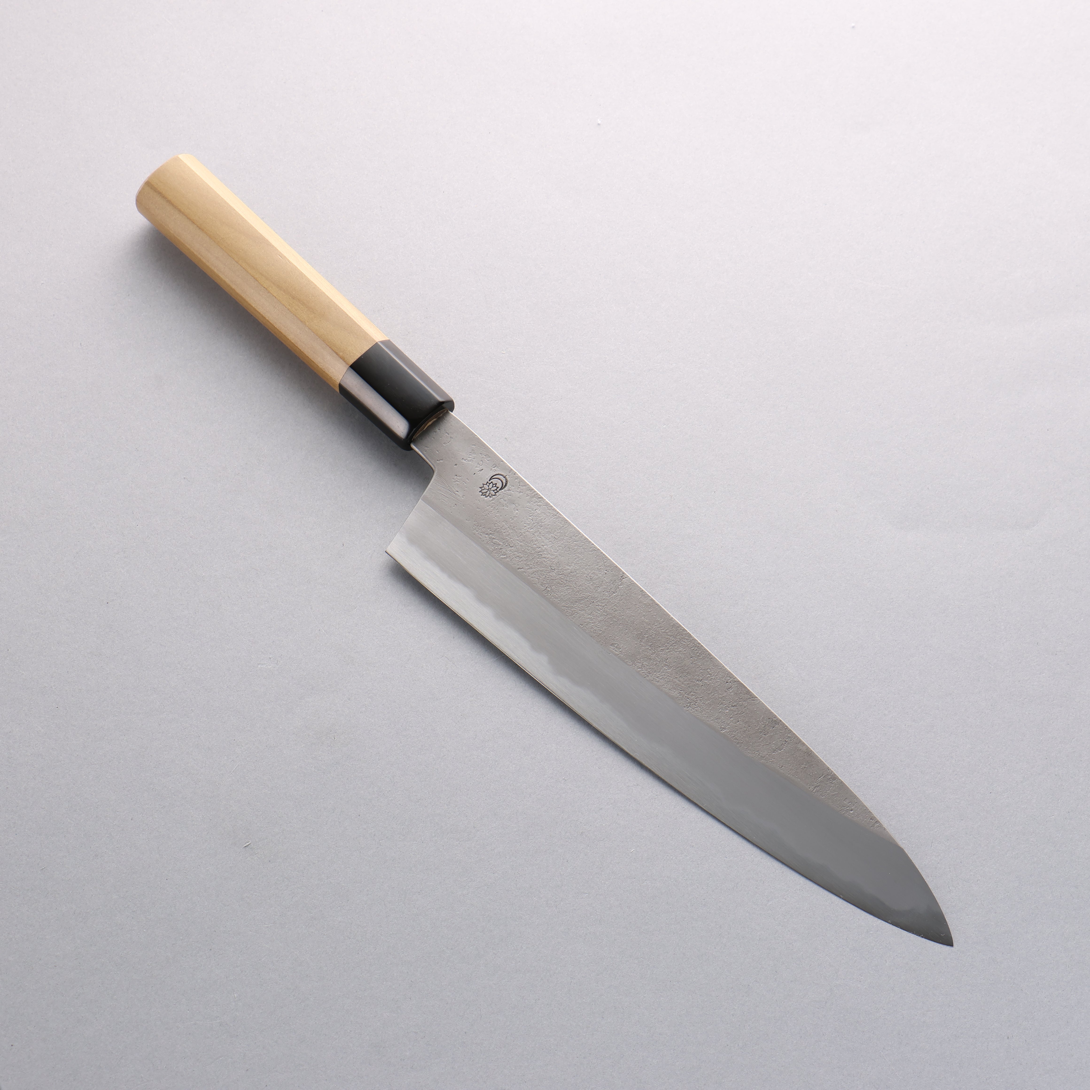 Kikuzuki White Steel No.2 Nashiji Gyuto 240mm Magnolia Handle - Japanny - Best Japanese Knife