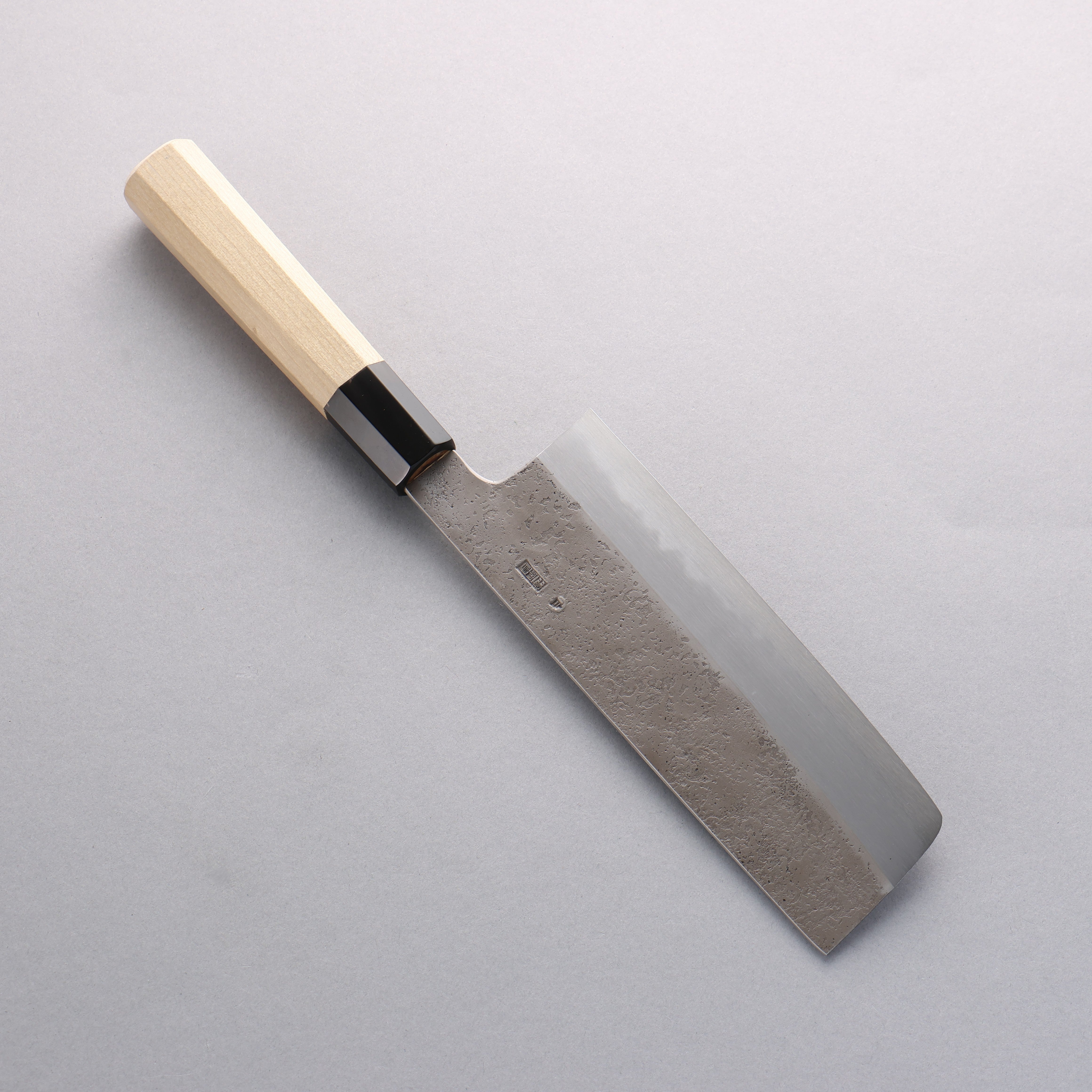 Kikuzuki White Steel No.2 Nashiji Nakiri 180mm Magnolia Handle - Japanny - Best Japanese Knife