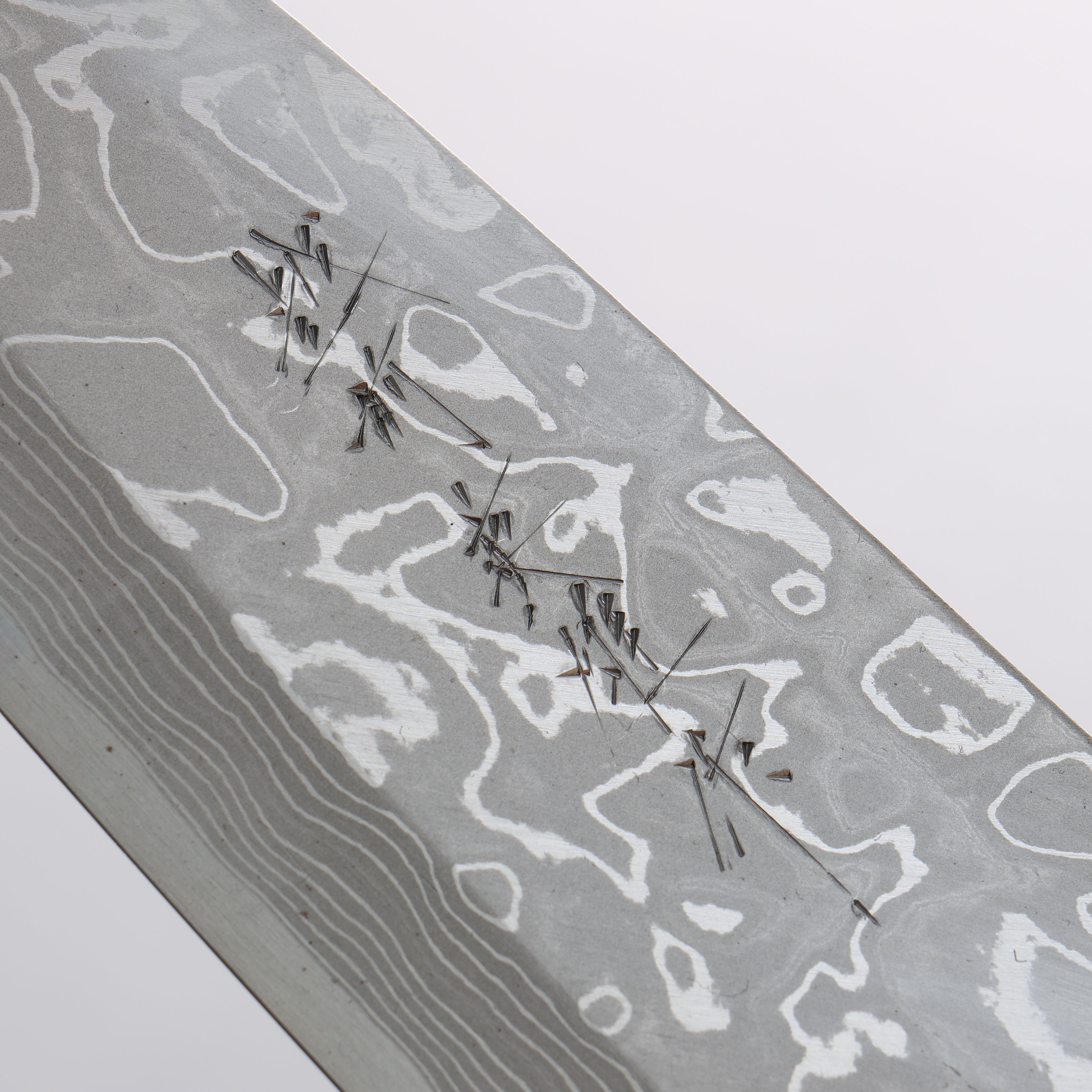 Hideo Kitaoka [Left Handed] White Steel No.2 Damascus Deba 180mm Shitan Handle - Japanny - Best Japanese Knife