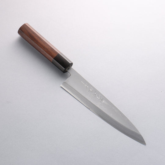 Hideo Kitaoka Blue Steel No.2 Damascus Mioroshi Deba 210mm Shitan Handle - Japanny - Best Japanese Knife