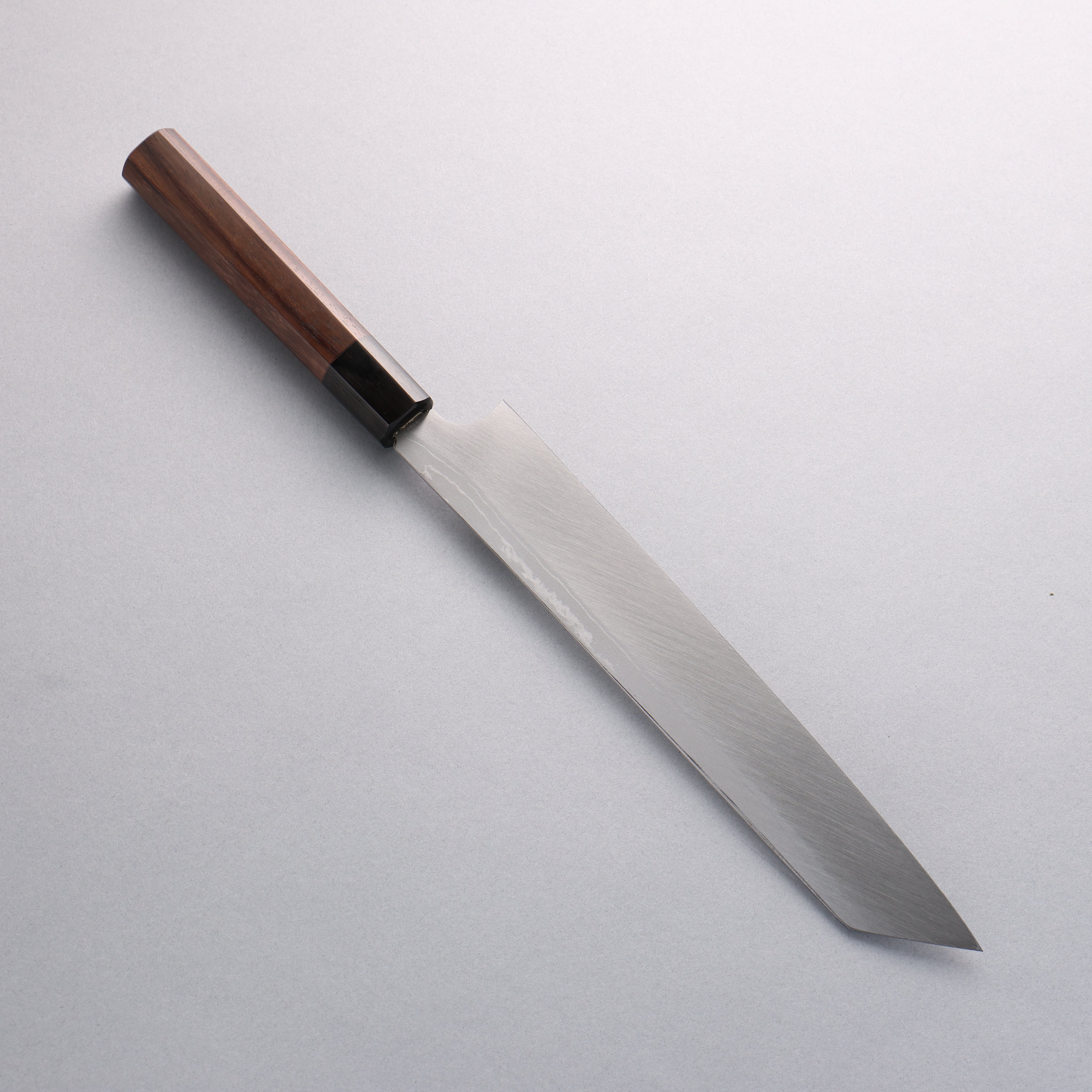 Hideo Kitaoka White Steel No.2 Damascus Kiritsuke Yanagiba 240mm Shitan Handle - Japanny - Best Japanese Knife
