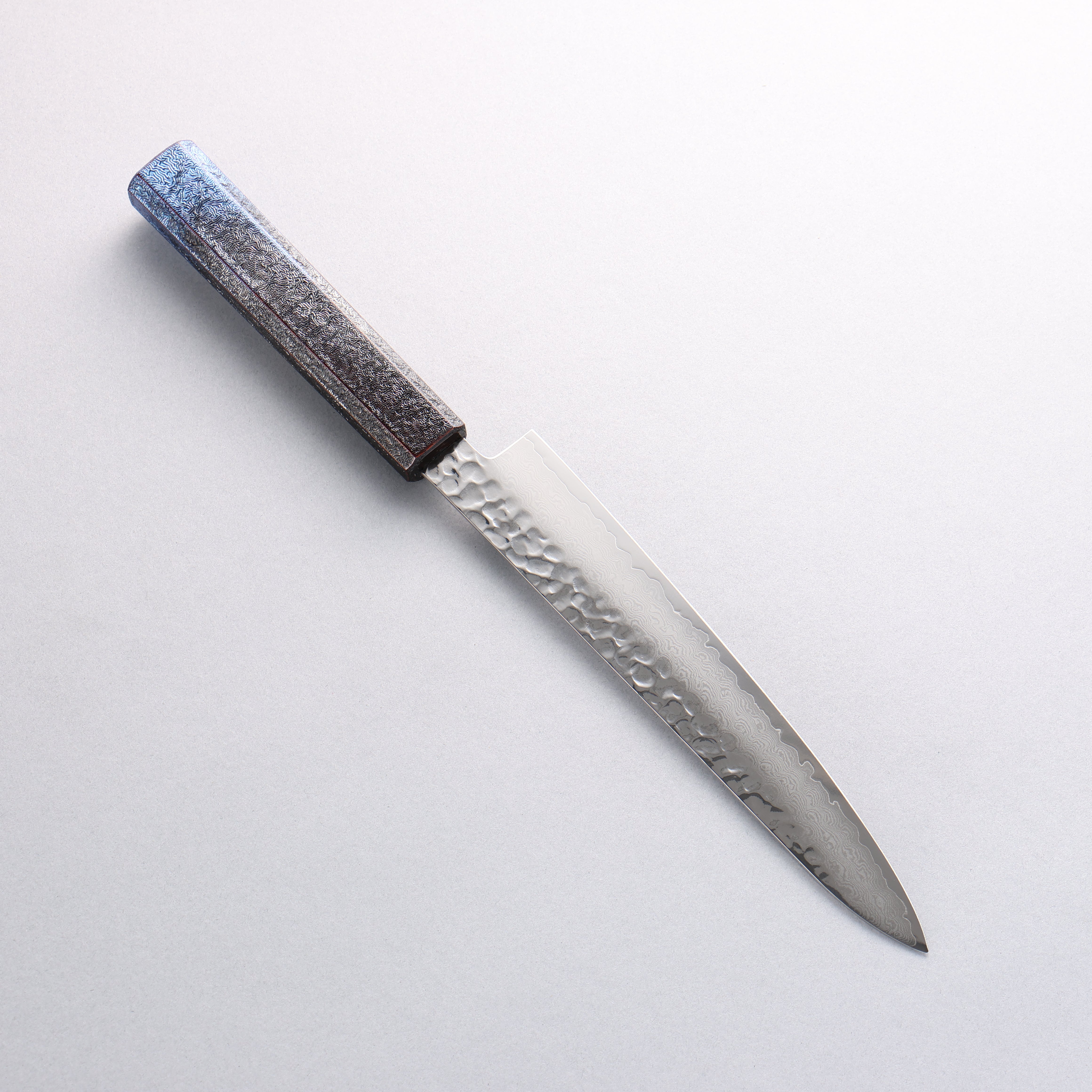 Sakai Takayuki Rinnou VG10 33 Layer Damascus Petty-Utility 180mm Blue Lacquered Handle - Japanny - Best Japanese Knife